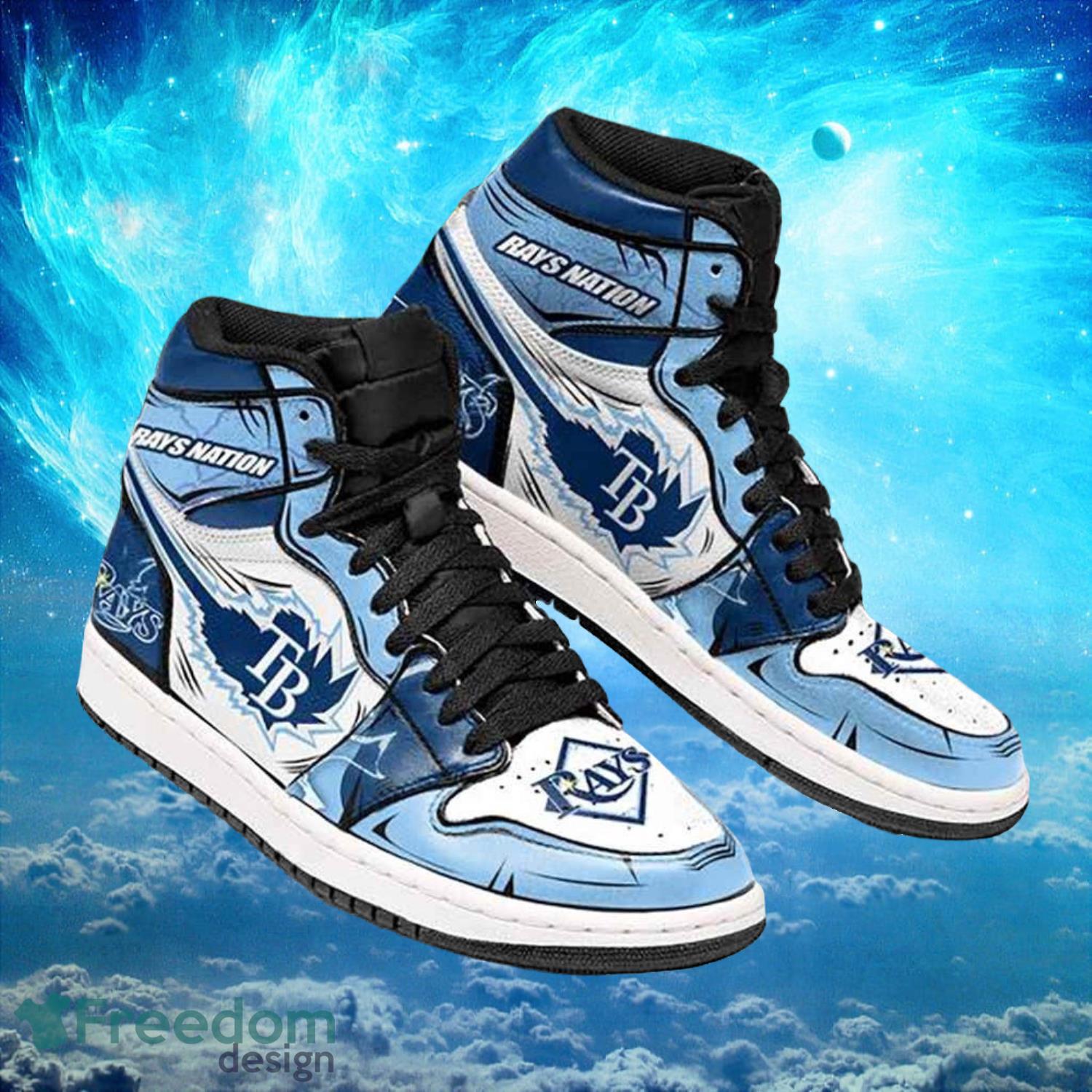Ideafootwear Tampa Bay Rays AJ1 High Sneakers Shoes For Men And Women 8