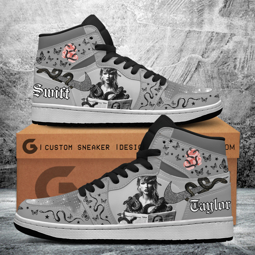 Ideafootwear Taylor Swift AJ1 High Sneakers Shoes For Men And Women 10