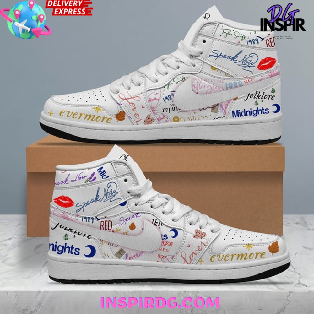 Ideafootwear Taylor Swift AJ1 High Sneakers Shoes For Men And Women 34