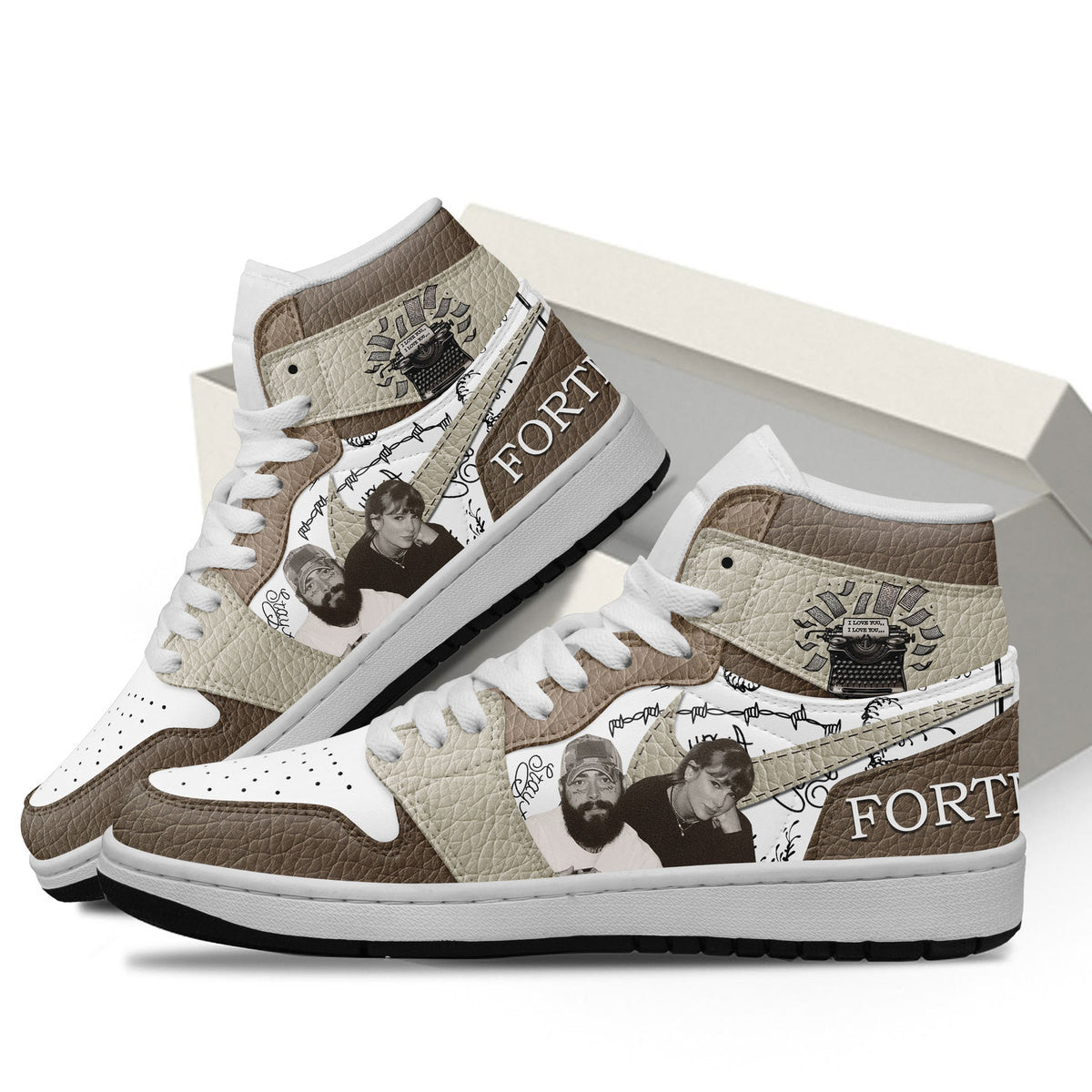 Ideafootwear Taylor Swift AJ1 High Sneakers Shoes For Men And Women 44