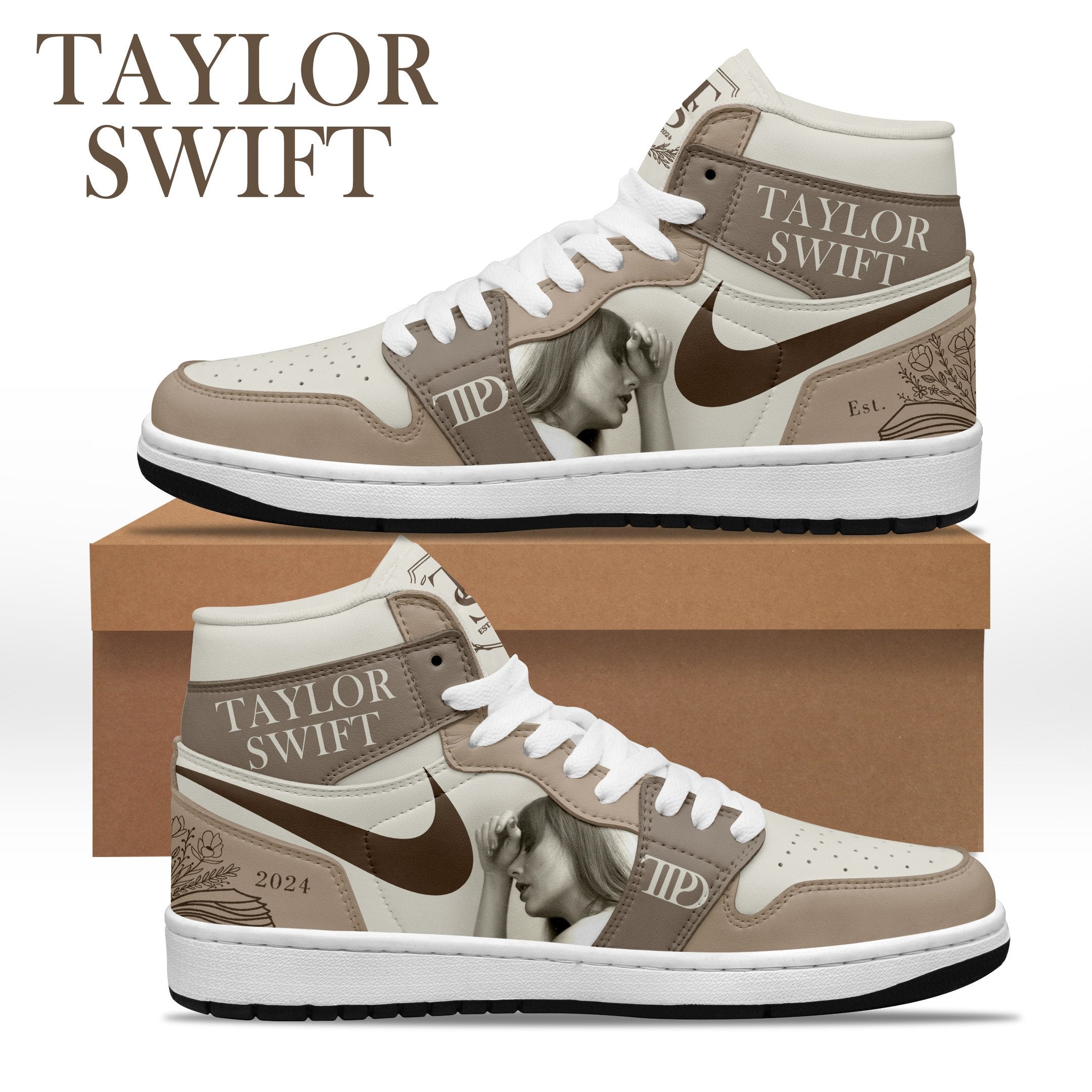 Ideafootwear Taylor Swift AJ1 High Sneakers Shoes For Men And Women 43