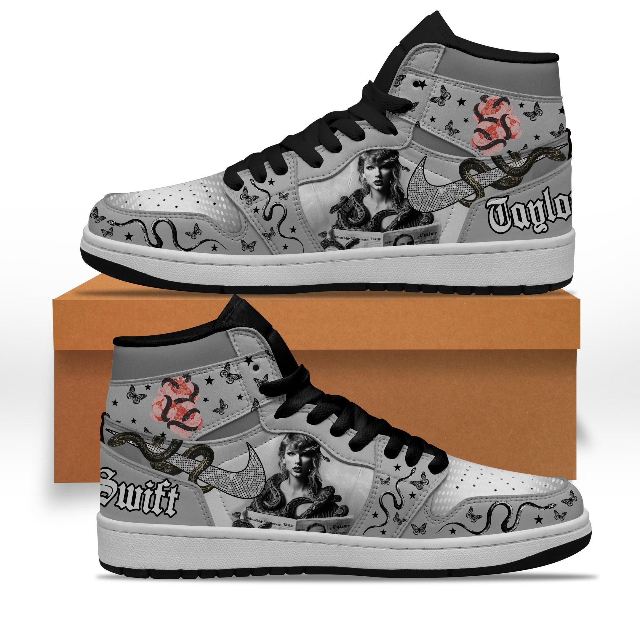 Ideafootwear Taylor Swift AJ1 High Sneakers Shoes For Men And Women 47