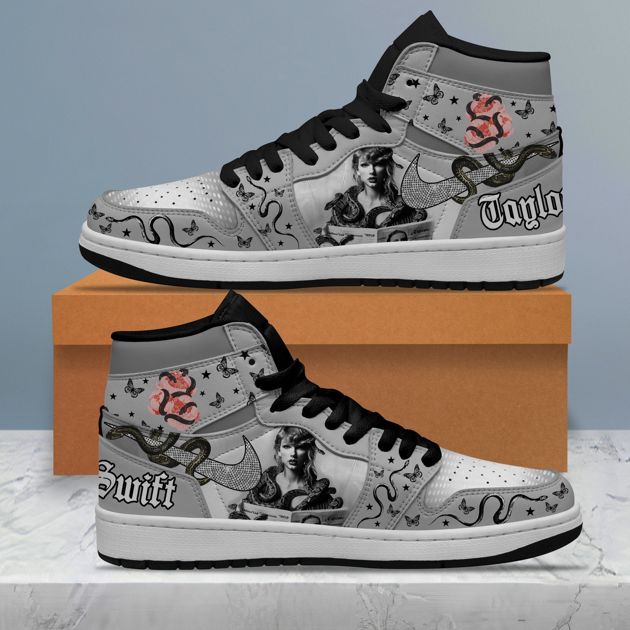 Ideafootwear Taylor Swift AJ1 High Sneakers Shoes For Men And Women 47