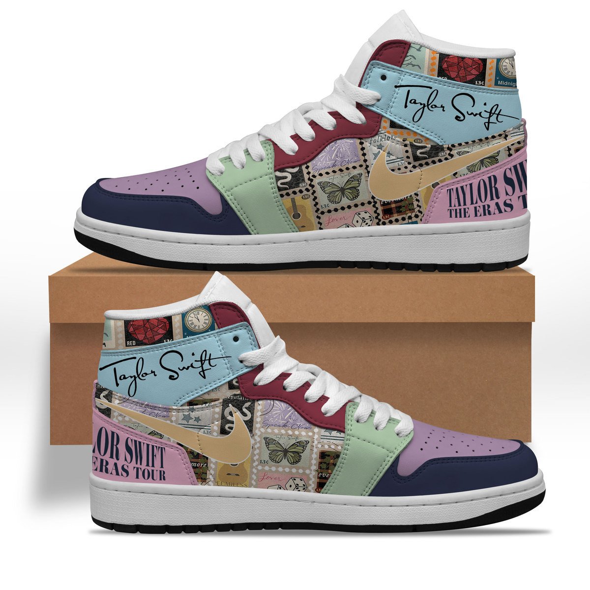 Ideafootwear Taylor Swift AJ1 High Sneakers Shoes For Men And Women 46