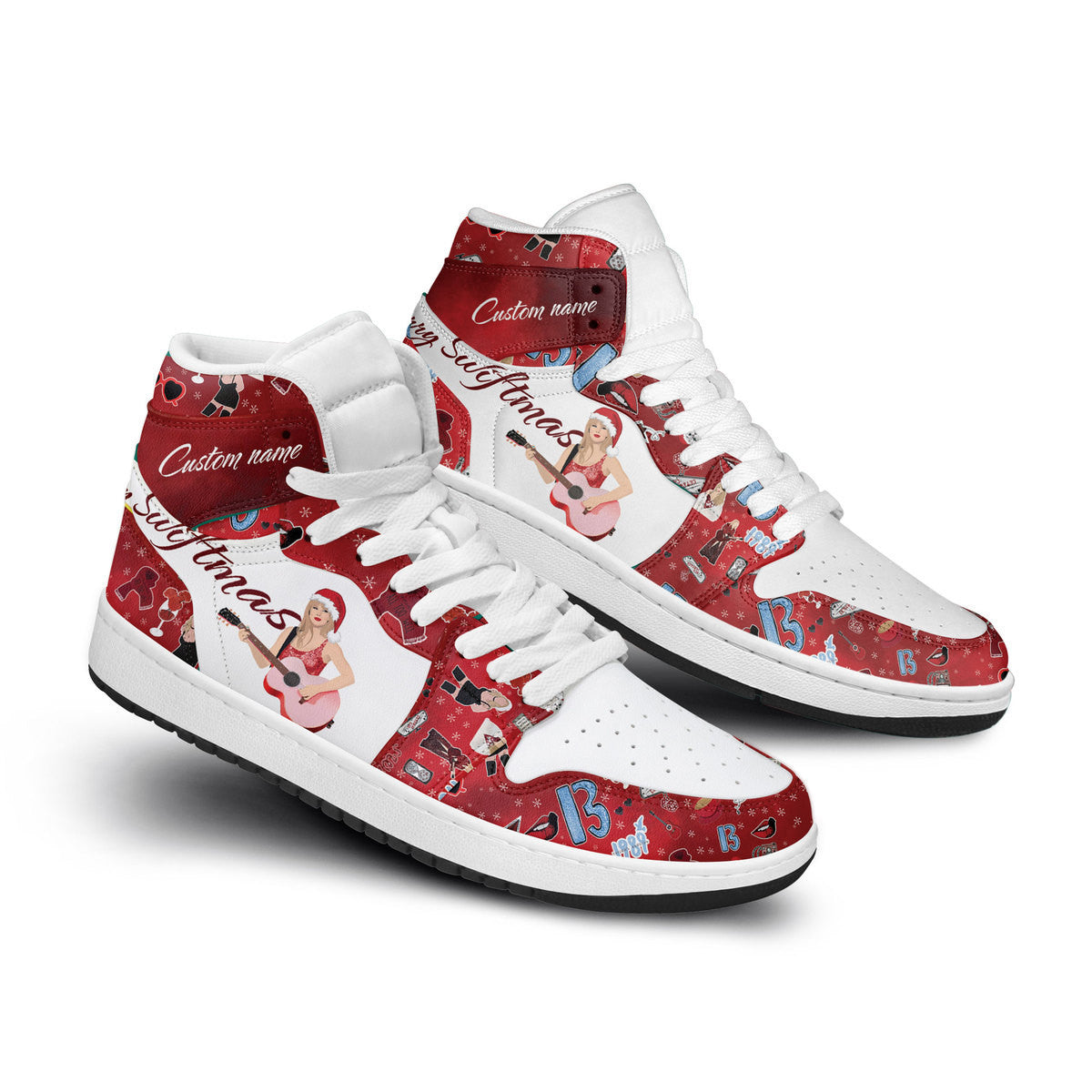 Ideafootwear Taylor Swift AJ1 High Sneakers Shoes For Men And Women 42