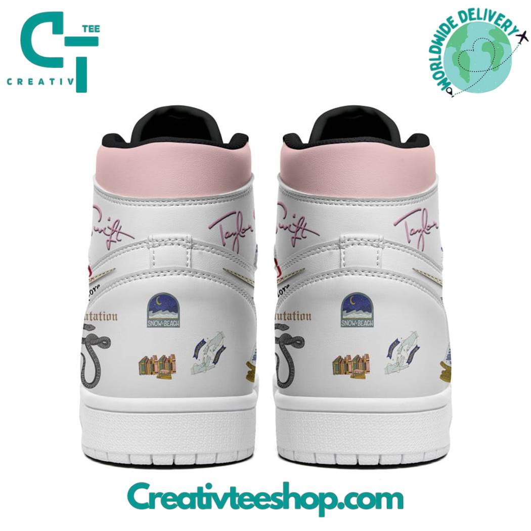 Ideafootwear Taylor Swift Reputation Nike AJ1 High Sneakers Shoes For Men And Women 1