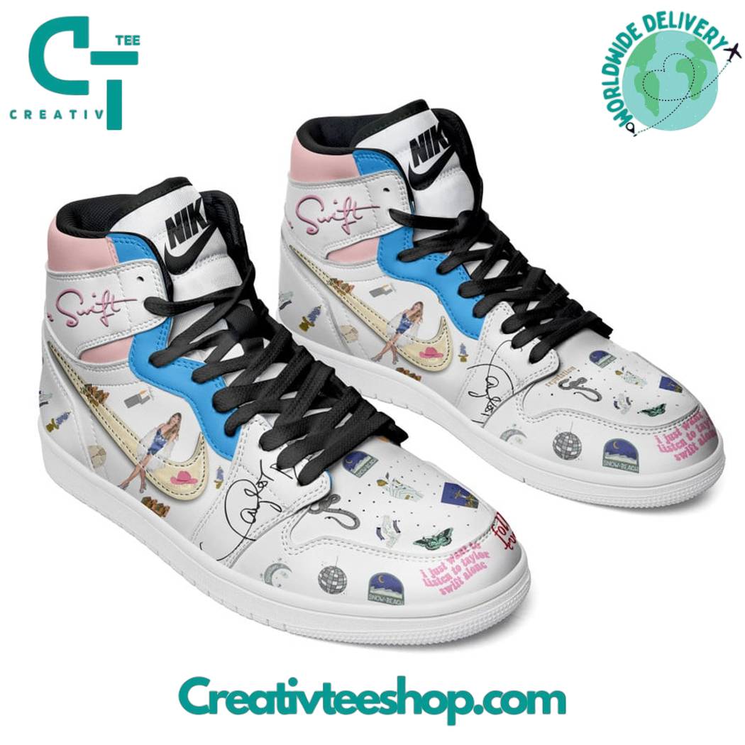 Ideafootwear Taylor Swift Reputation Nike AJ1 High Sneakers Shoes For Men And Women 1