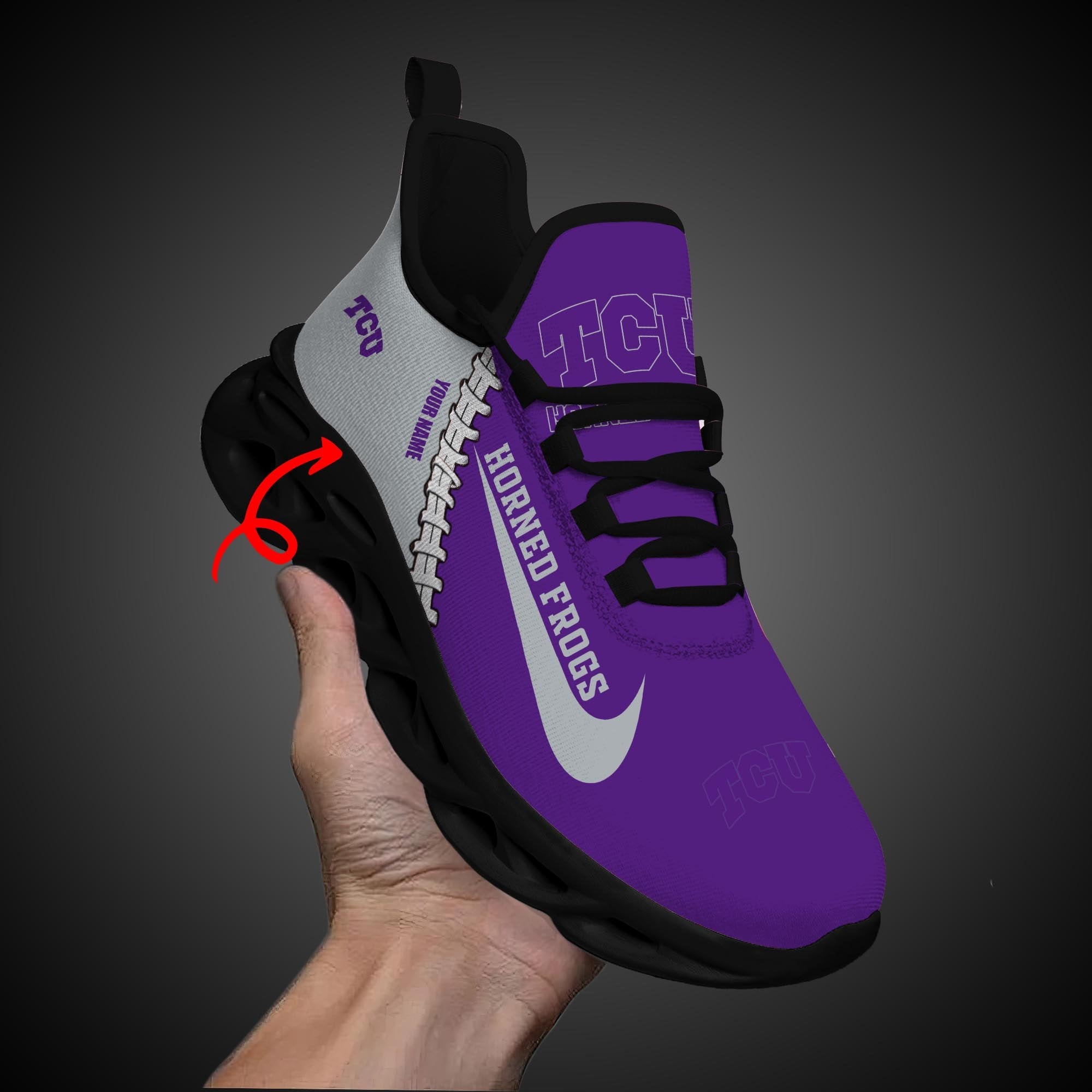 Ideafootwear TCU Horned Frogs Max Soul Shoes Sneakers For Men And Women 1
