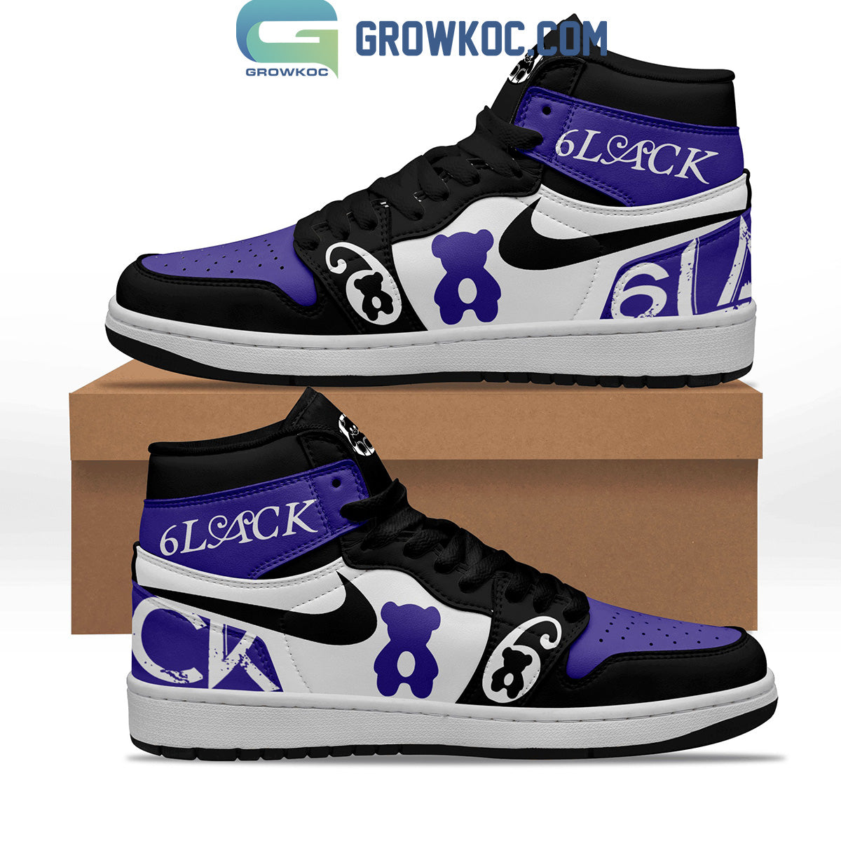 Ideafootwear Teddy Bear AJ1 High Sneakers Shoes For Men And Women 1