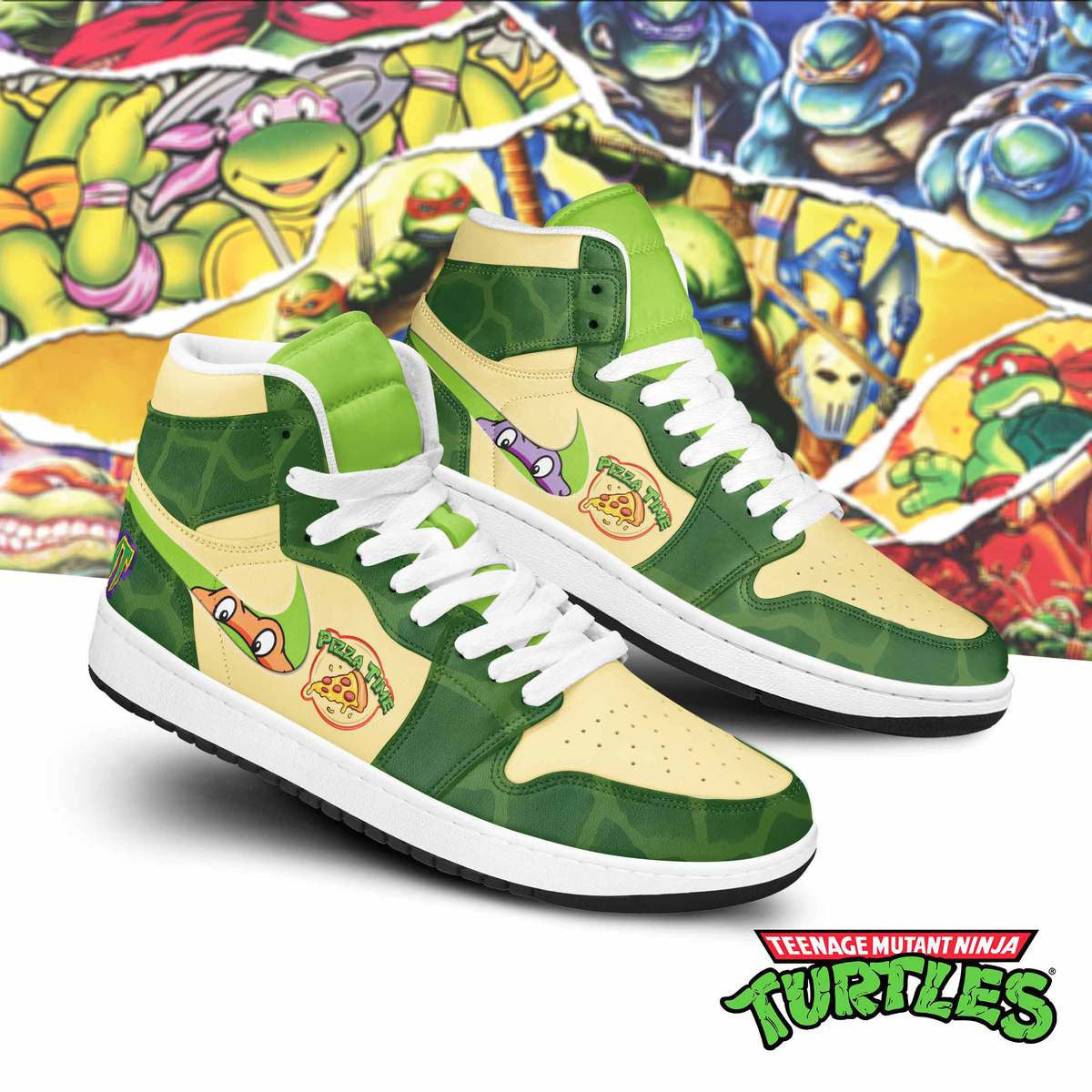 Ideafootwear Teenage Mutant Ninja Turtles AJ1 High Sneakers Shoes For Men And Women 5