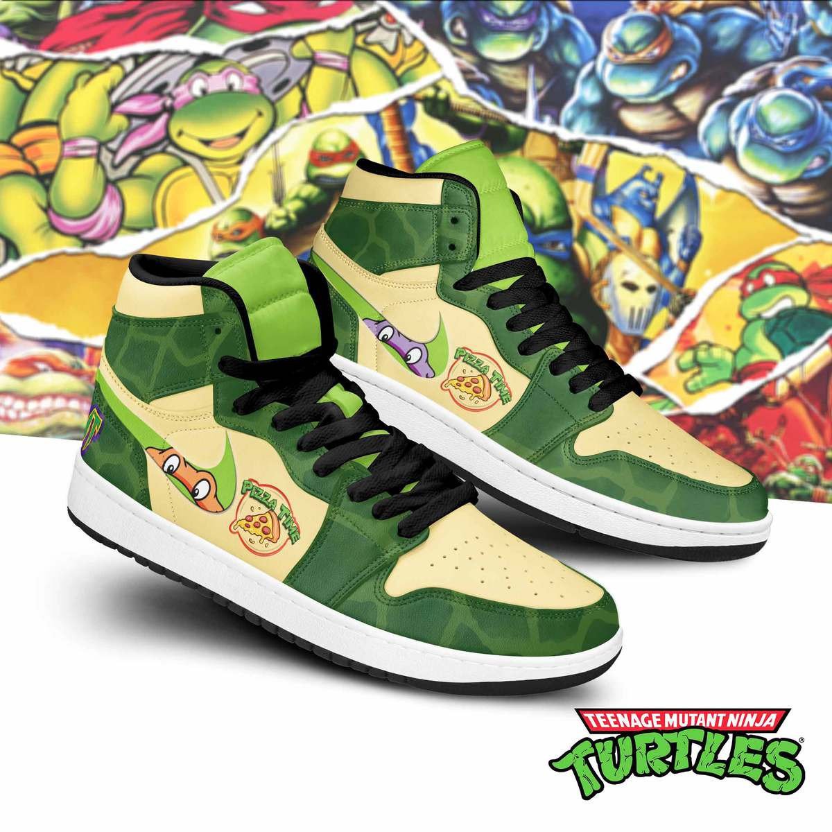 Ideafootwear Teenage Mutant Ninja Turtles AJ1 High Sneakers Shoes For Men And Women 7