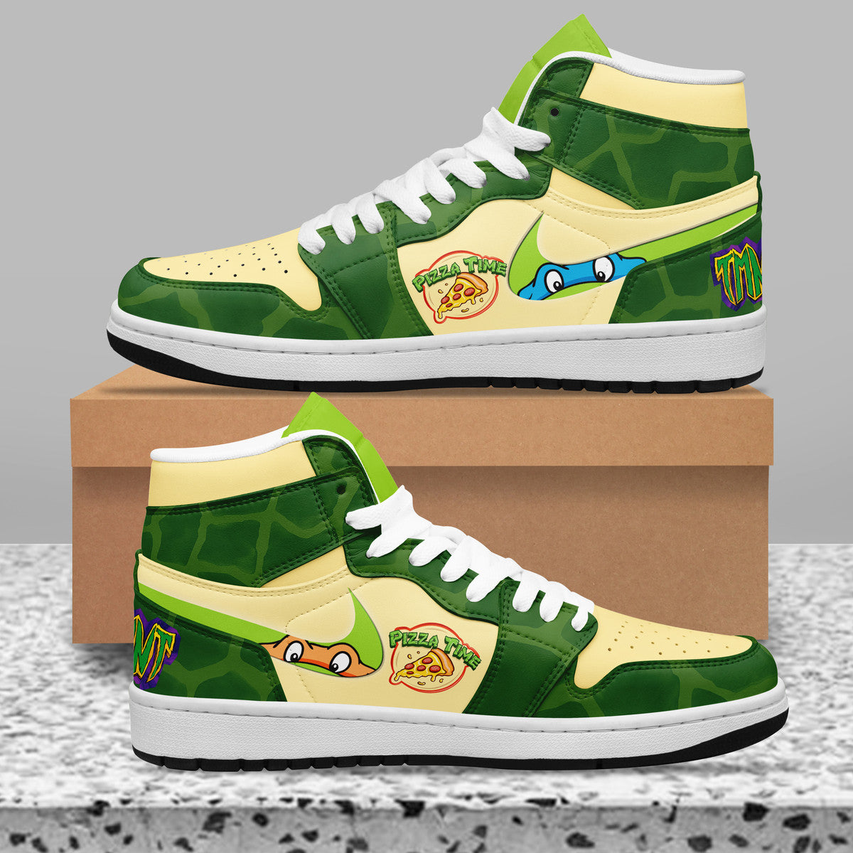 Ideafootwear Teenage Mutant Ninja Turtles AJ1 High Sneakers Shoes For Men And Women 5