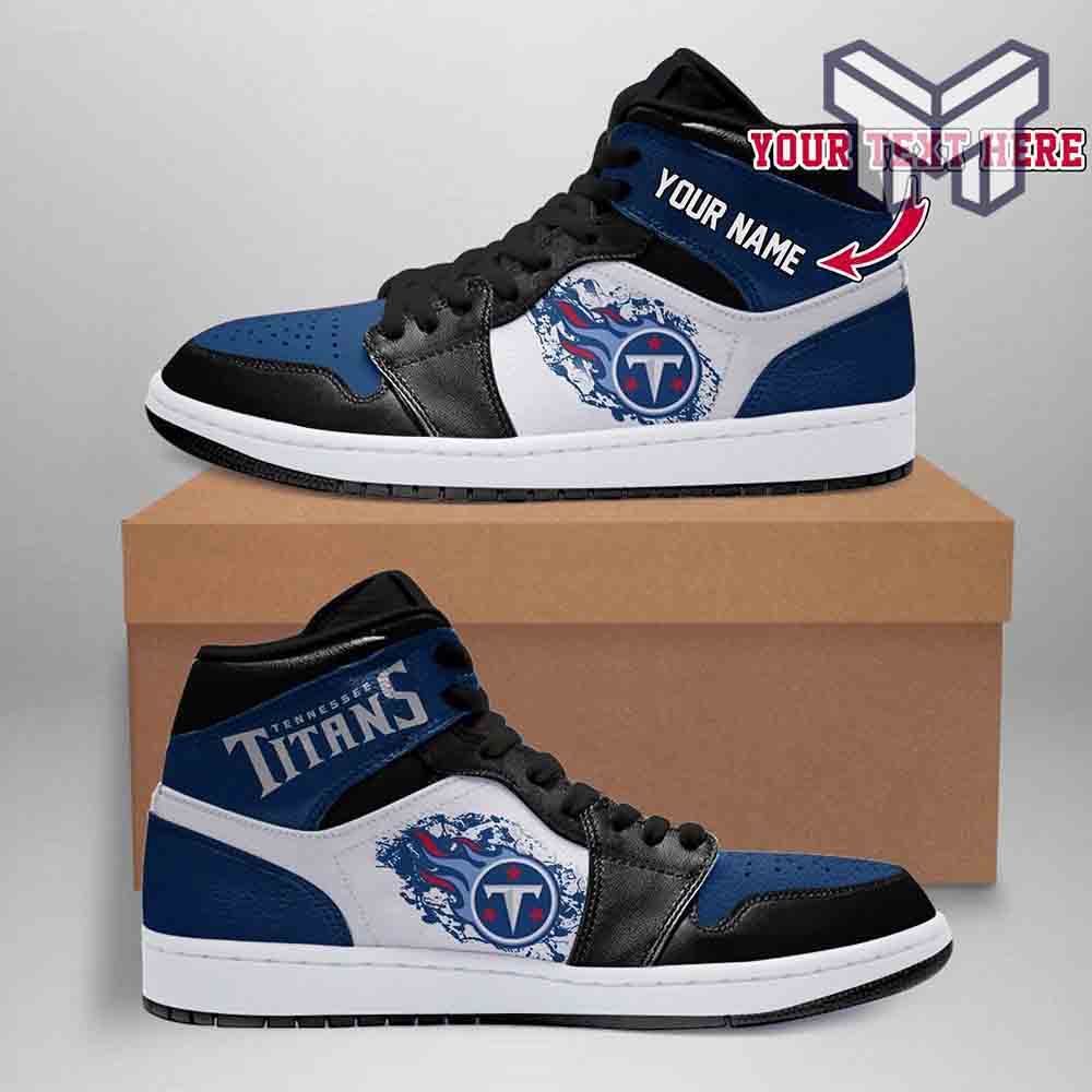 Ideafootwear Tennessee Titans AJ1 High Sneakers Shoes For Men And Women 2
