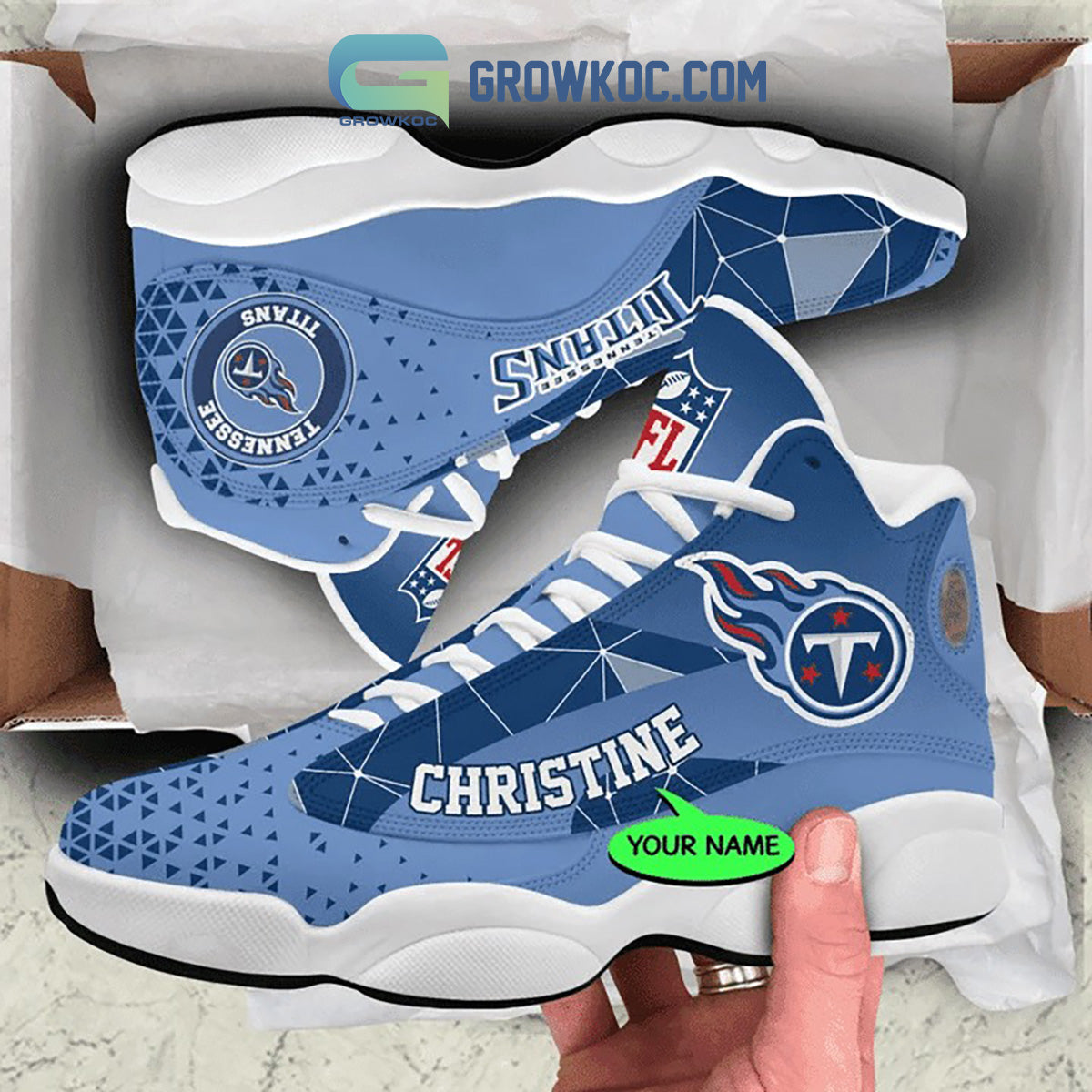 Ideafootwear Tennessee Titans AJ13 Sneakers Shoes For Men And Women 3