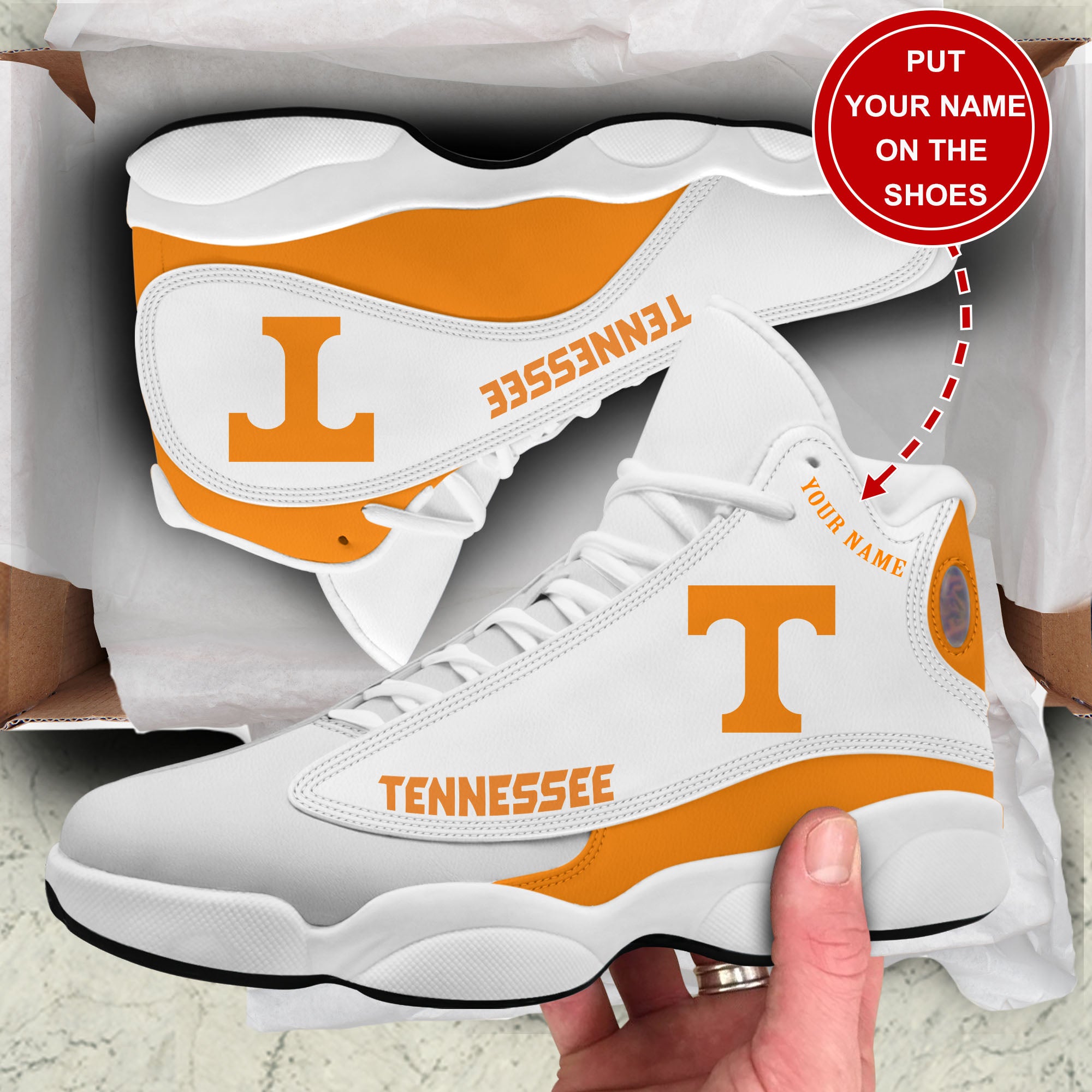 Ideafootwear Tennessee Volunteers AJ13 Sneakers Shoes For Men And Women 1