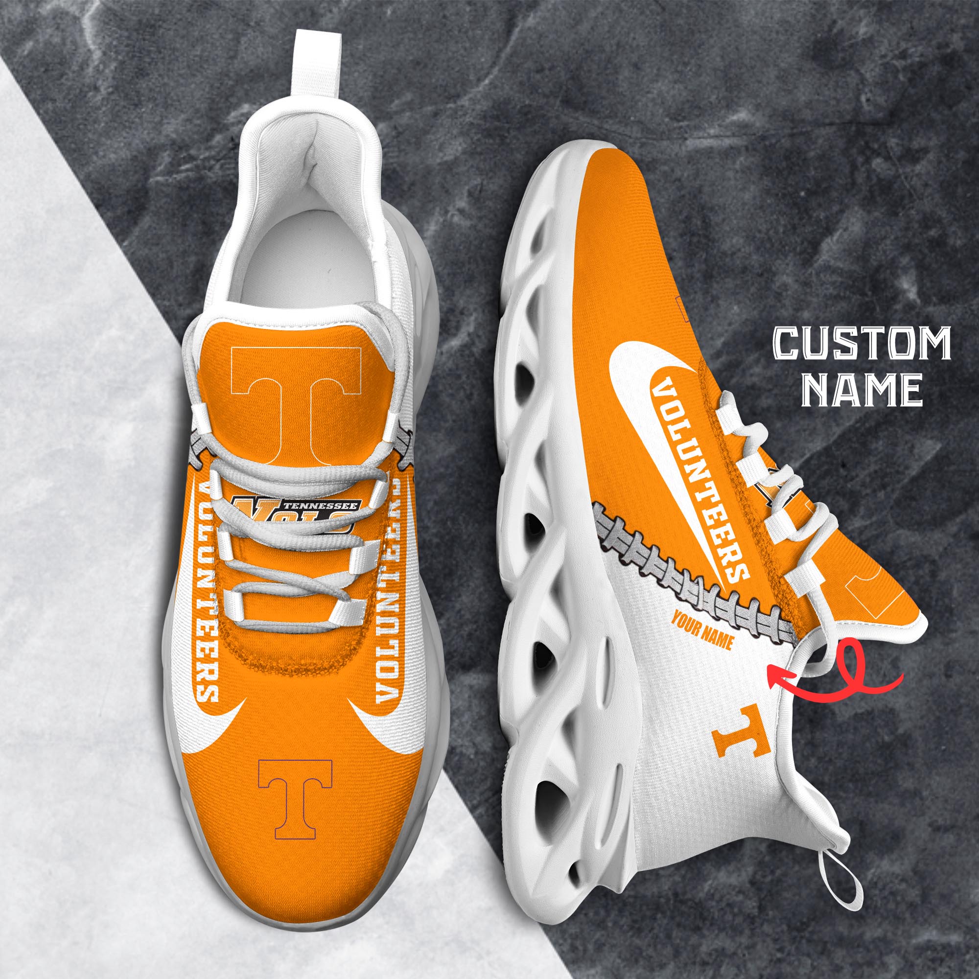 Ideafootwear Tennessee Volunteers Max Soul Shoes Sneakers For Men And Women 4