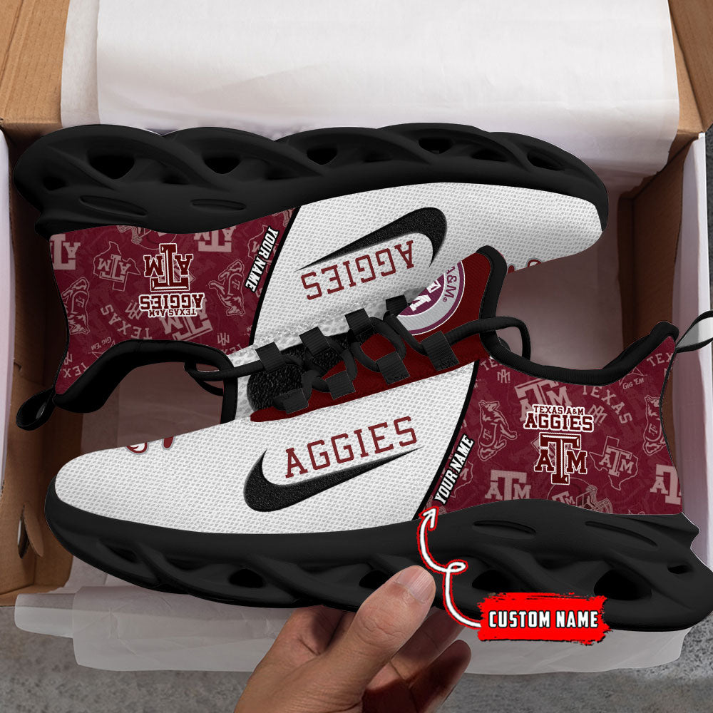 Ideafootwear Texas A&M Aggies Max Soul Shoes Sneakers For Men And Women 1