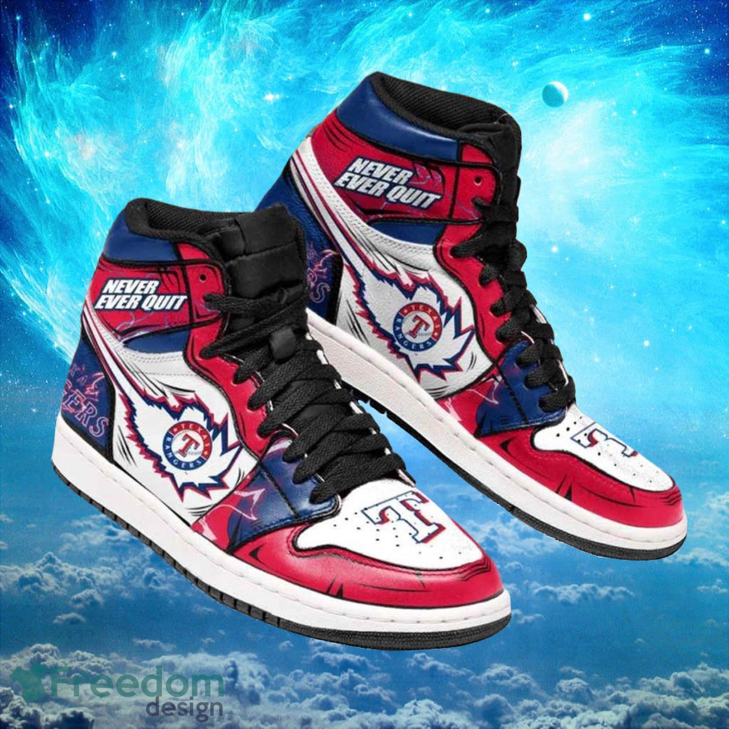 Ideafootwear Texas Rangers AJ1 High Sneakers Shoes For Men And Women 6