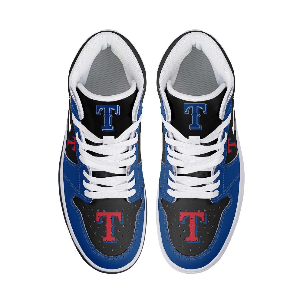 Ideafootwear Texas Rangers AJ1 High Sneakers Shoes For Men And Women 3
