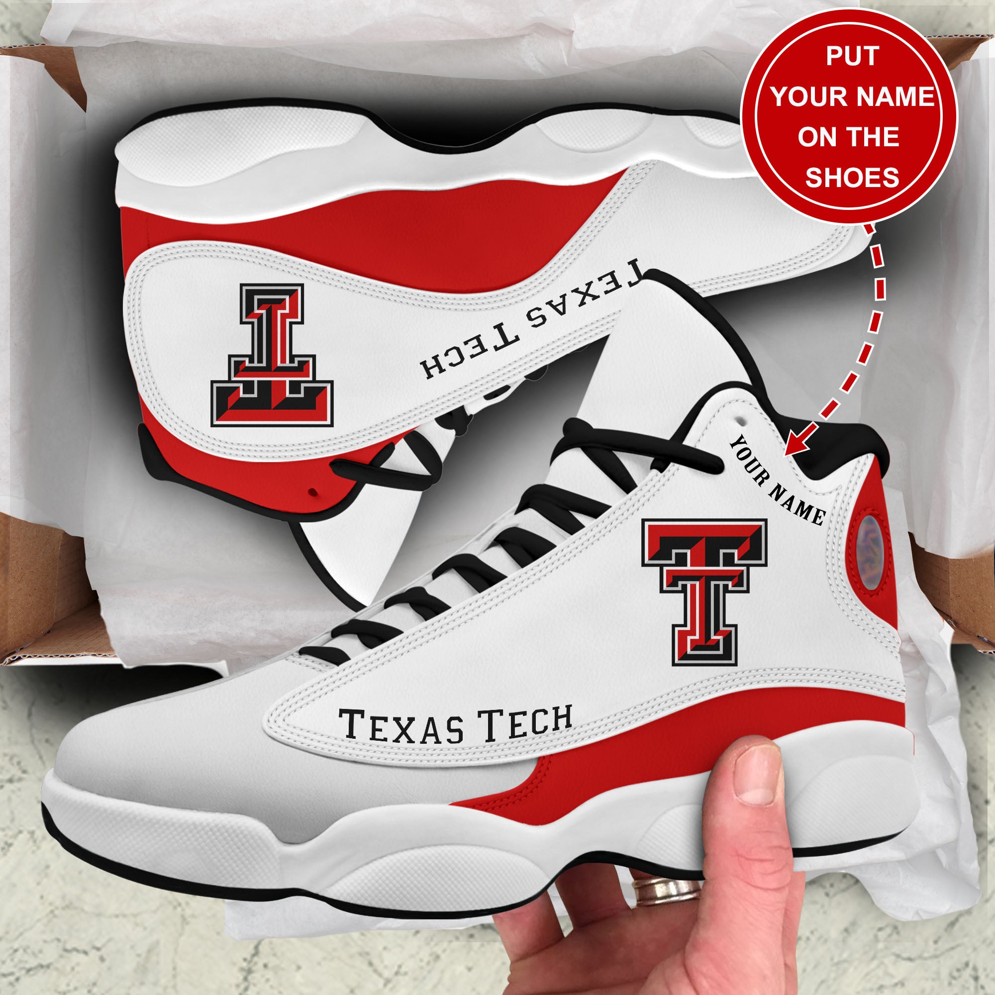 Ideafootwear Texas Tech Red Raiders AJ13 Sneakers Shoes For Men And Women 1