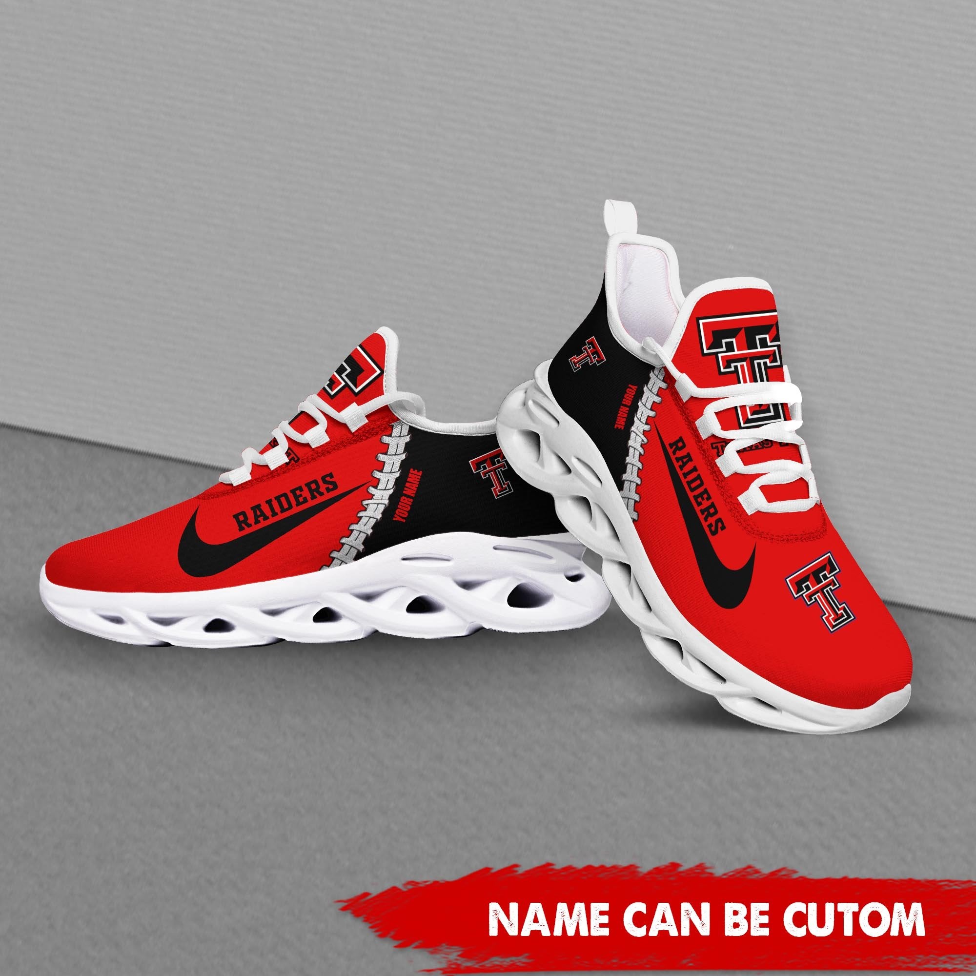 Ideafootwear Texas Tech Red Raiders Max Soul Shoes Sneakers For Men And Women 1