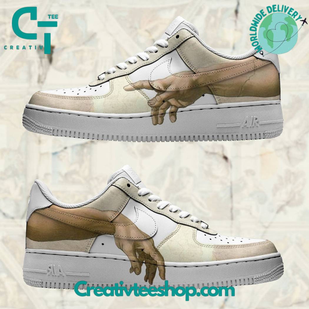 Ideafootwear The Creation of Adam Air Low-Top Sneakers Shoes For Men And Women 1