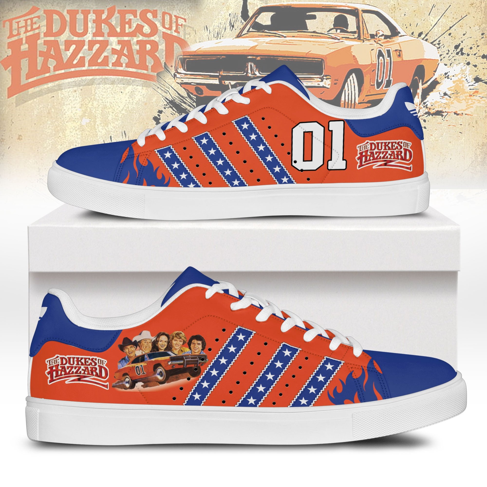 Ideafootwear The Dukes of Hazzard Skate Stan Shoes Sneakes For Men And Women 1