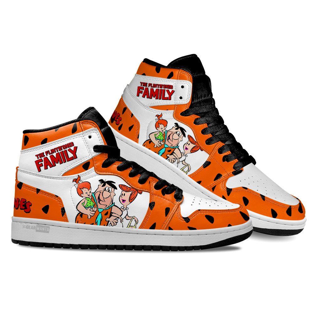 Ideafootwear The Flintstones Family AJ1 High Sneakers Shoes For Men And Women 1