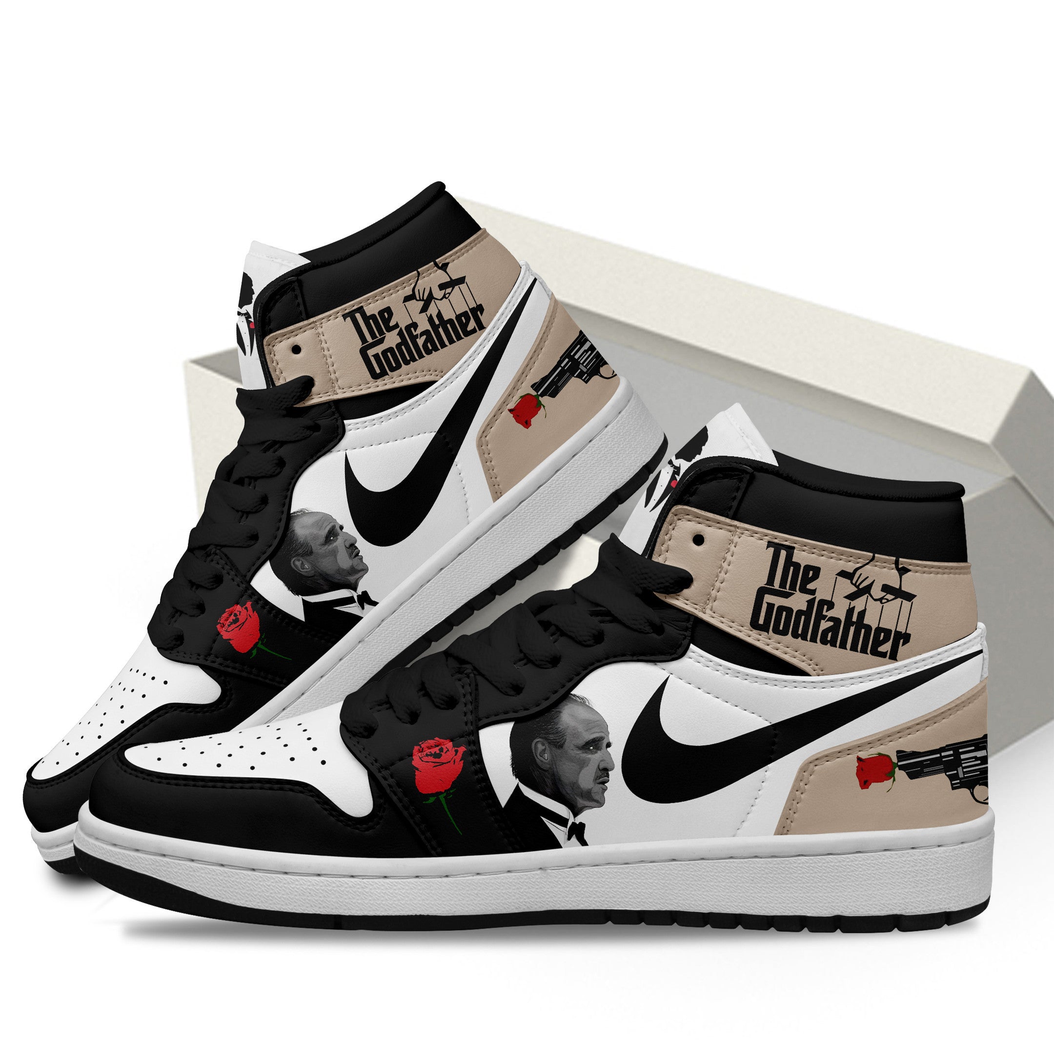 Ideafootwear The Godfather AJ1 High Sneakers Shoes For Men And Women 4