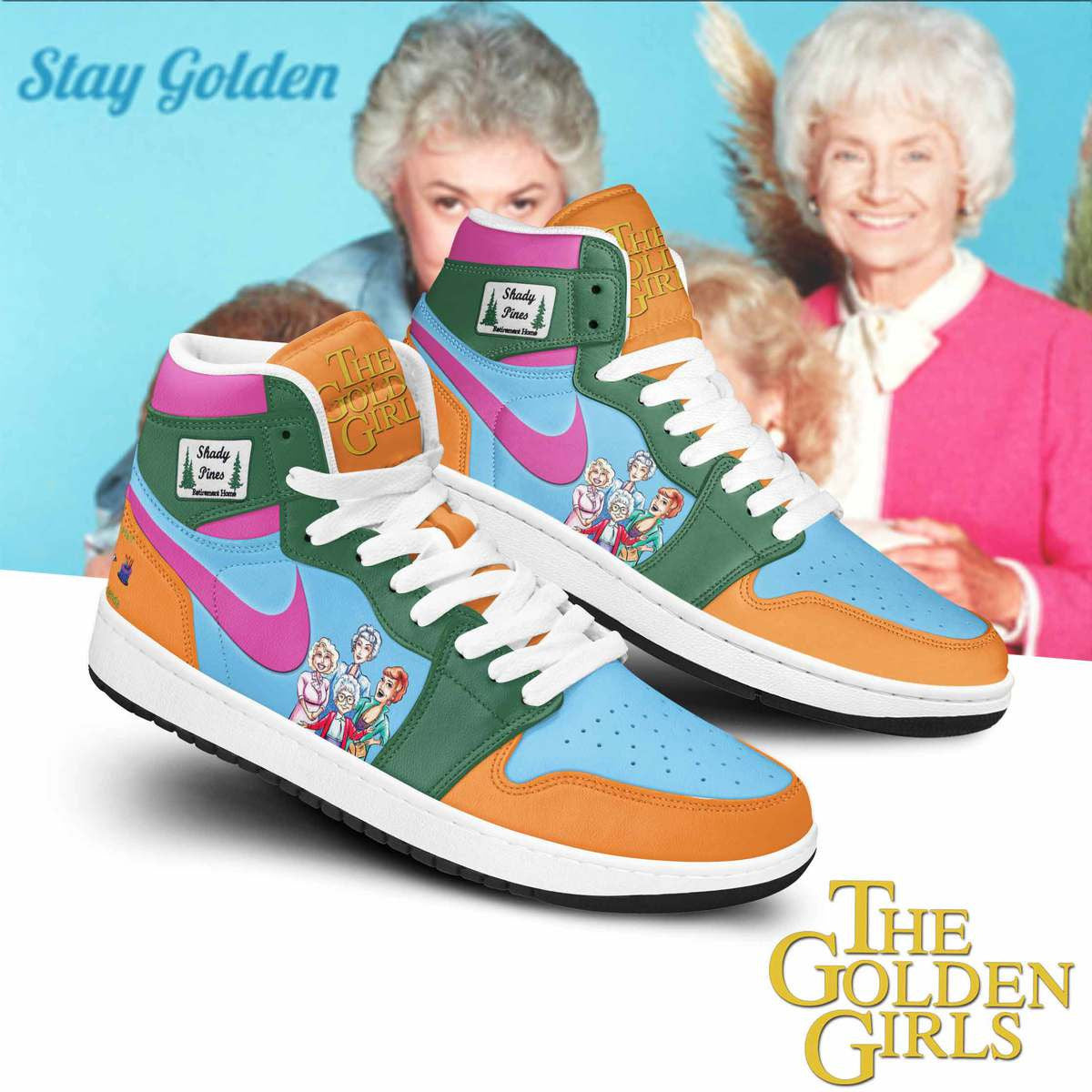 Ideafootwear The Golden Girls AJ1 High Sneakers Shoes For Men And Women 1