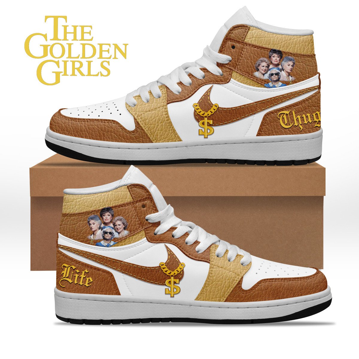Ideafootwear The Golden Girls AJ1 High Sneakers Shoes For Men And Women 4