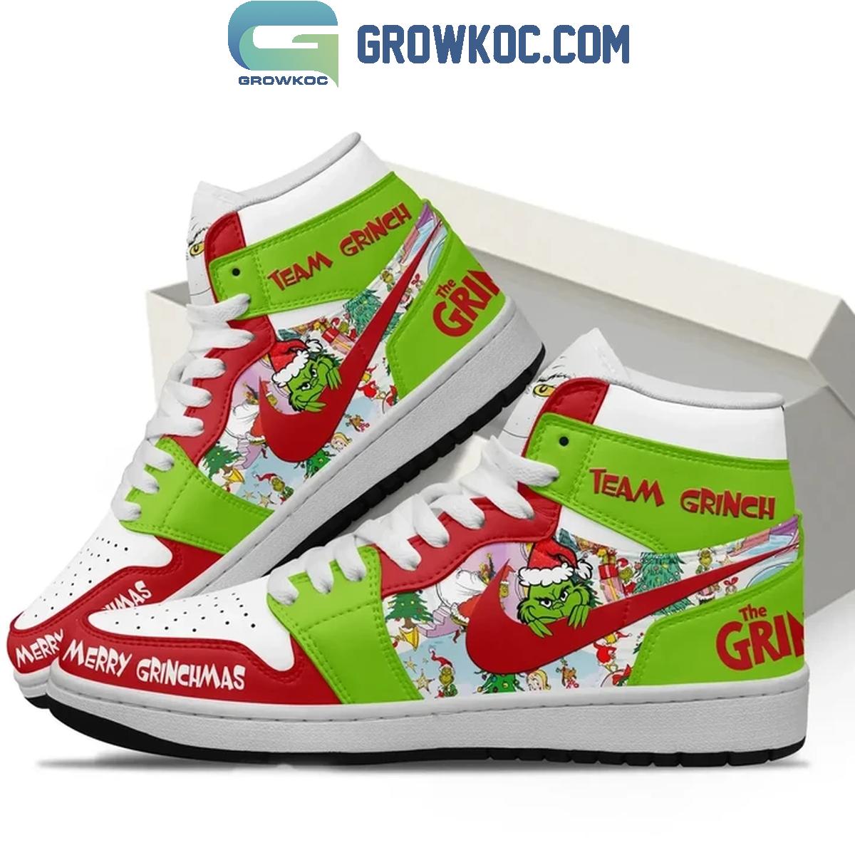 Ideafootwear The Grinch AJ1 High Sneakers Shoes For Men And Women 6