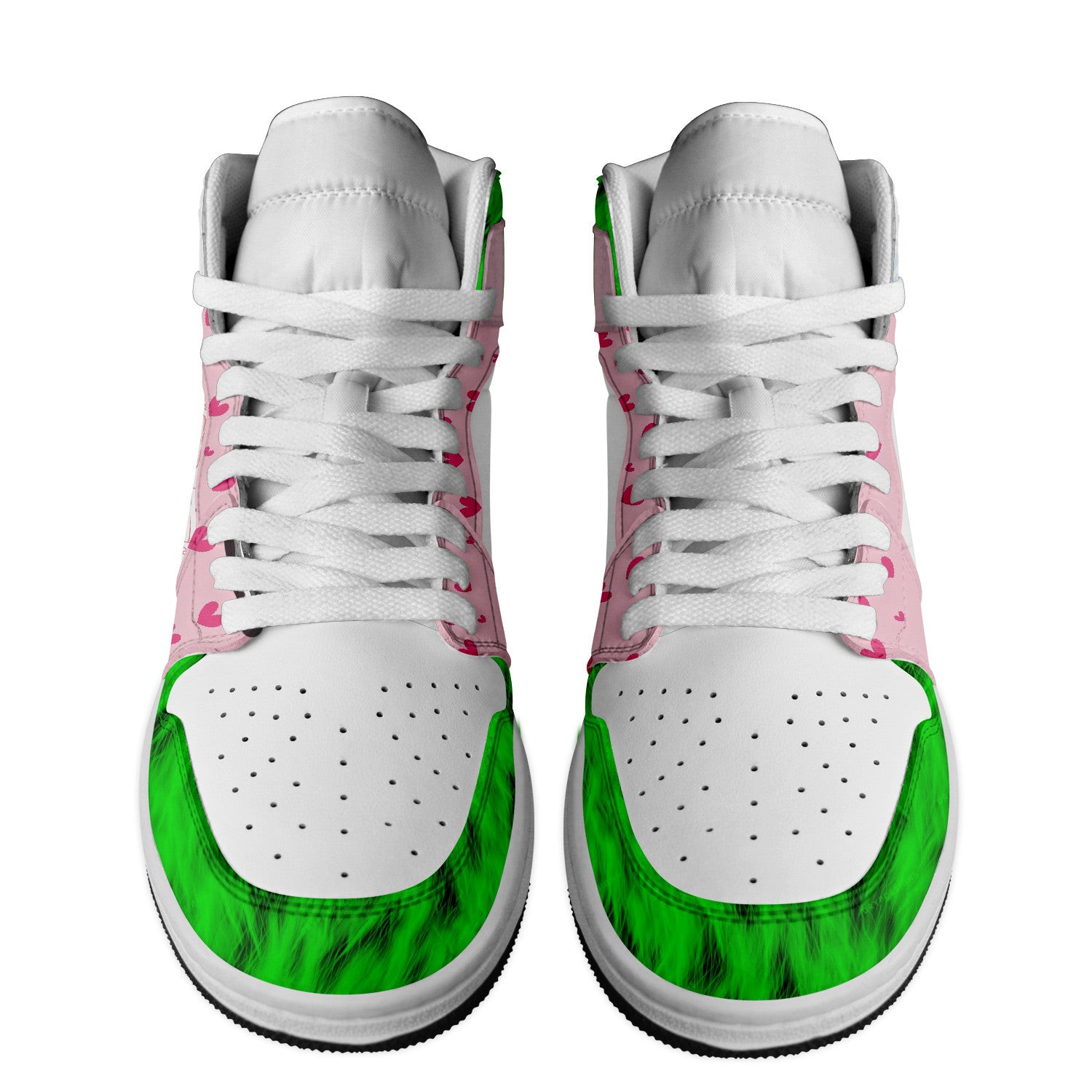 Ideafootwear The Grinch AJ1 High Sneakers Shoes For Men And Women 12