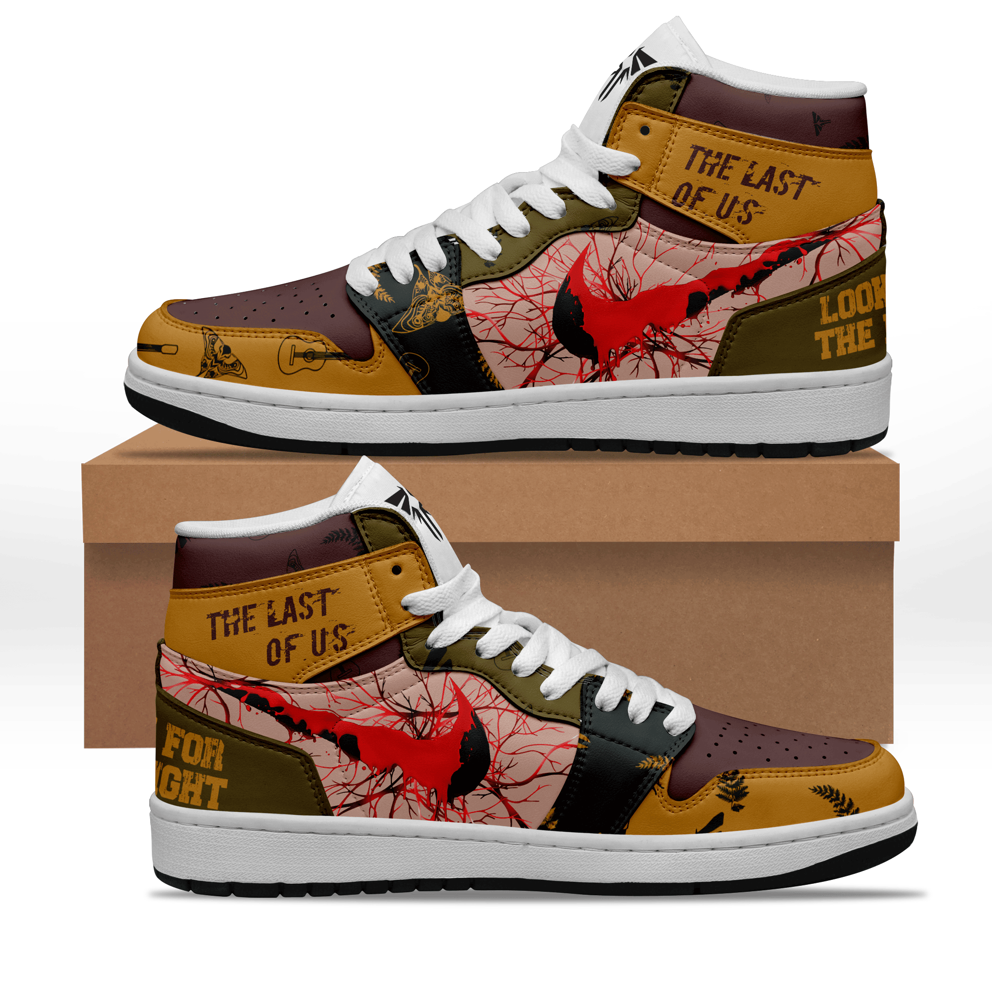 Ideafootwear The Last of Us AJ1 High Sneakers Shoes For Men And Women 1