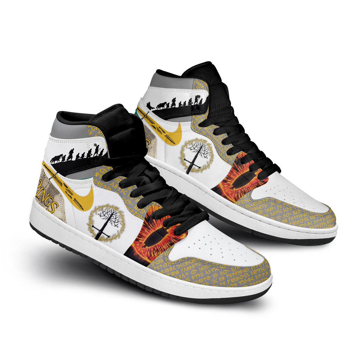 Ideafootwear The Lord of the Rings AJ1 High Sneakers Shoes For Men And Women 4