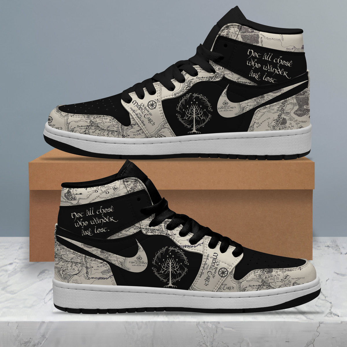 Ideafootwear The Lord Of The Rings AJ1 High Sneakers Shoes For Men And Women 5