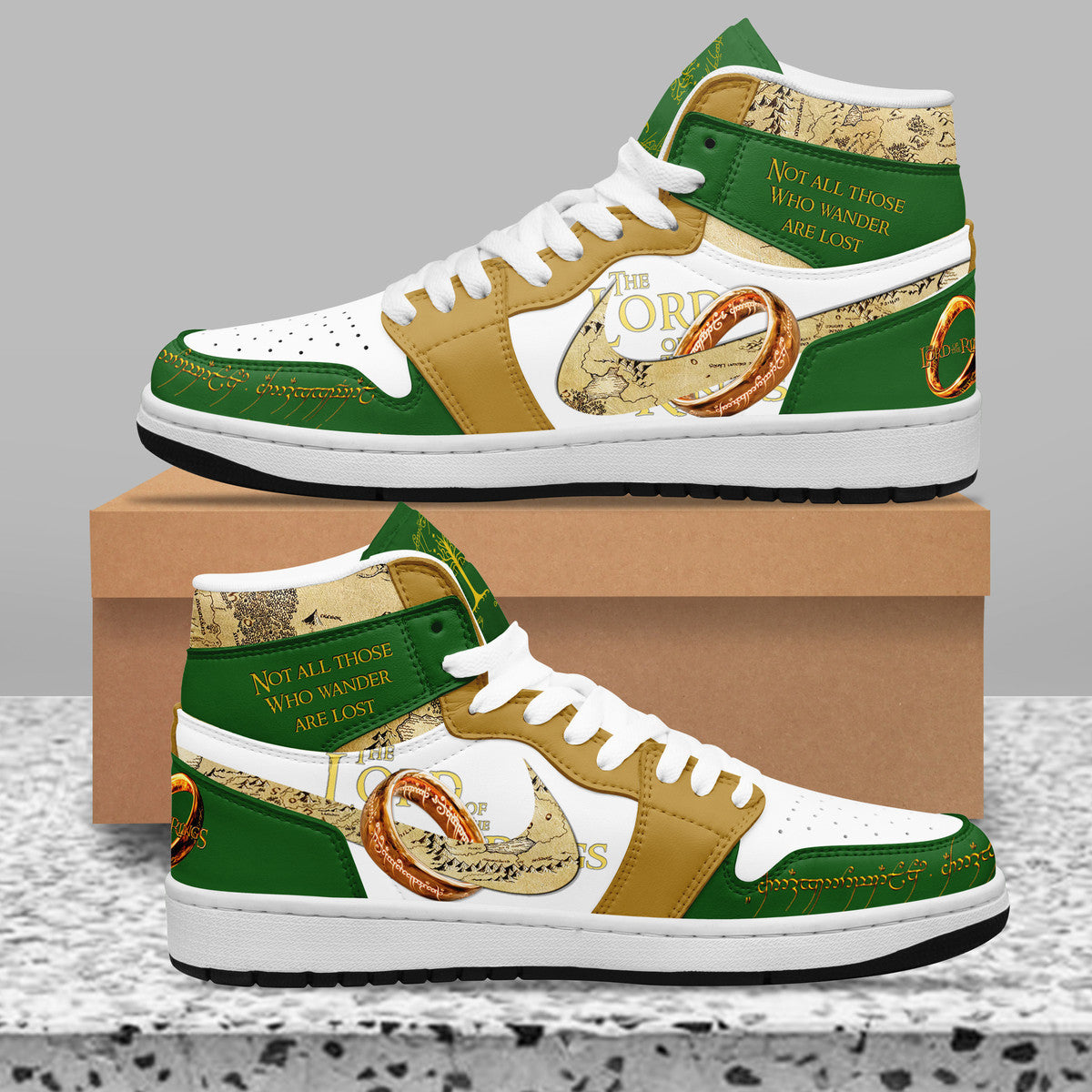 Ideafootwear The Lord of the Rings AJ1 High Sneakers Shoes For Men And Women 3