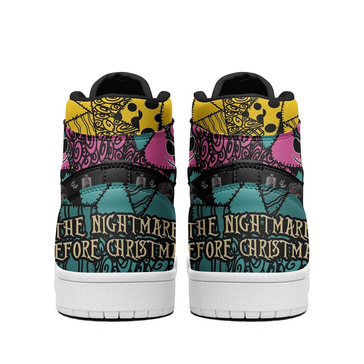 Ideafootwear The Nightmare Before Christmas Halloween Pumpkin Thanksgiving AJ1 High Sneakers Shoes For Men And Women 1
