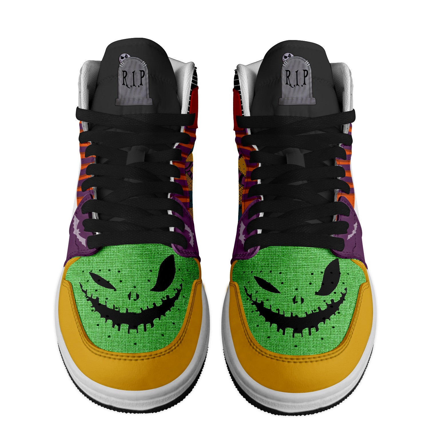 Ideafootwear The Nightmare Before Christmas AJ1 High Sneakers Shoes For Men And Women 4