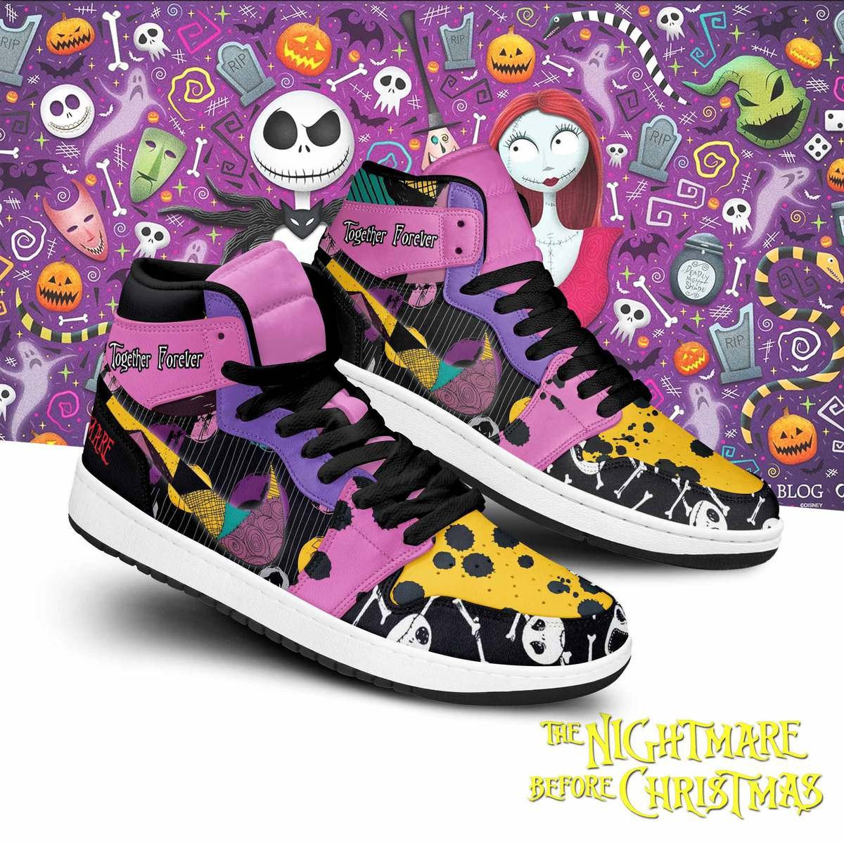 Ideafootwear The Nightmare Before Christmas AJ1 High Sneakers Shoes For Men And Women 3