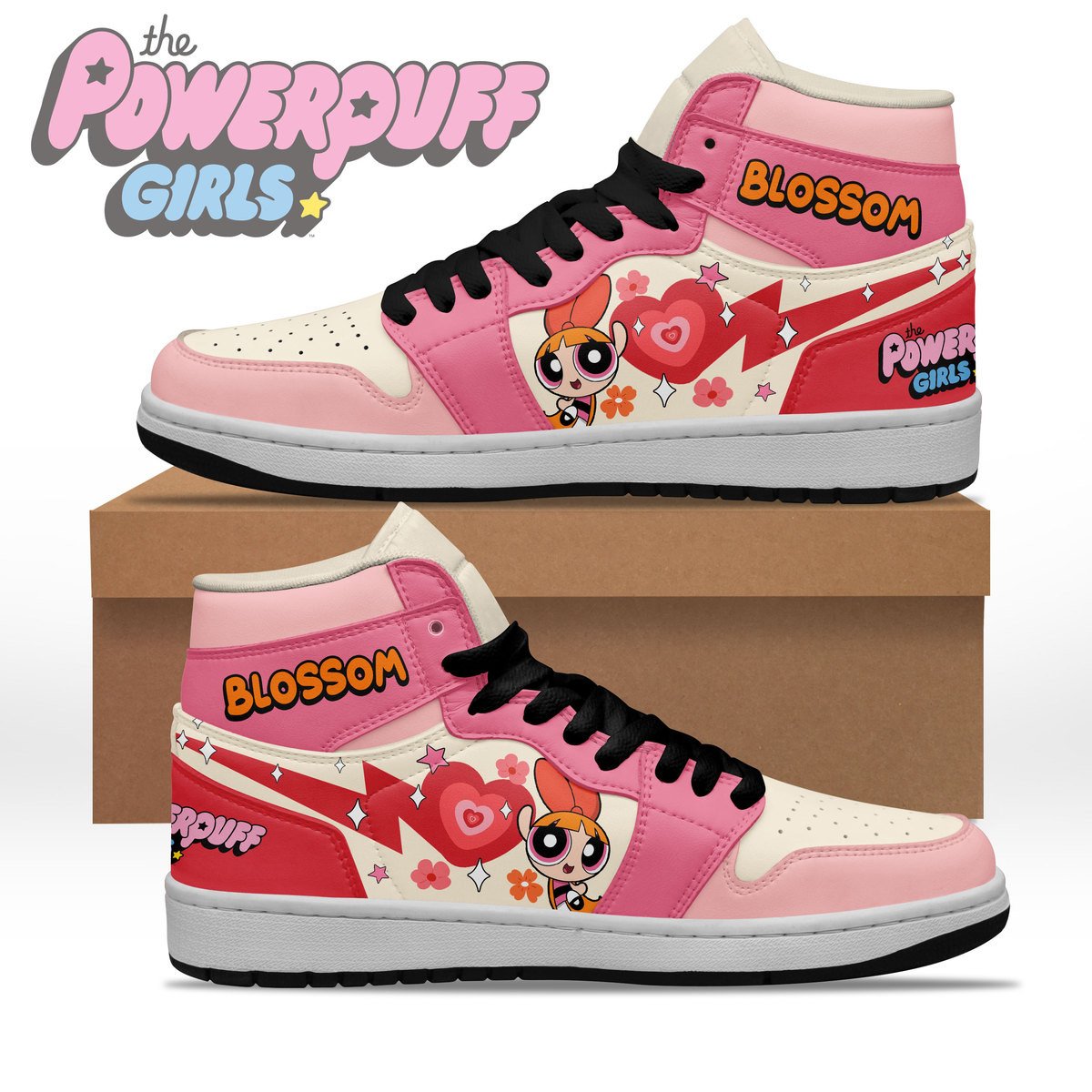 Ideafootwear The Powerpuff Girls AJ1 High Sneakers Shoes For Men And Women 5