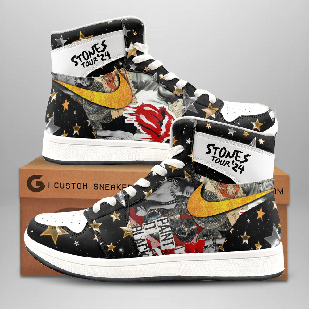Ideafootwear The Rolling Stones AJ1 High Sneakers Shoes For Men And Women 4