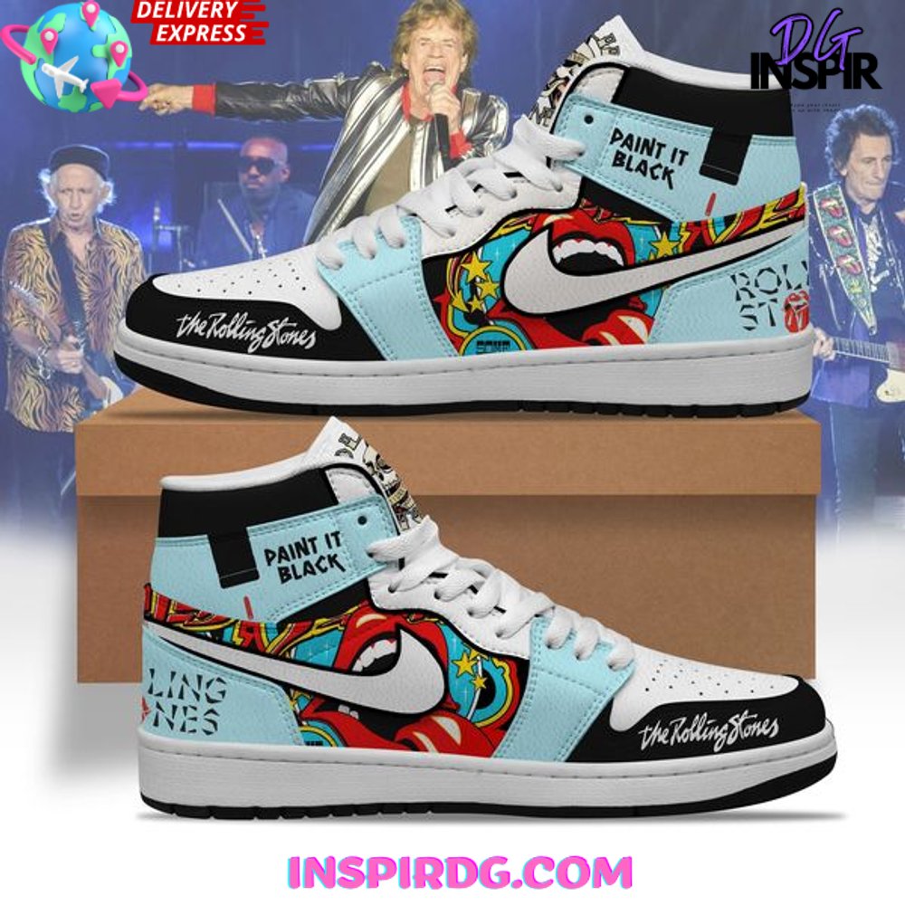 Ideafootwear The Rolling Stones AJ1 High Sneakers Shoes For Men And Women 9
