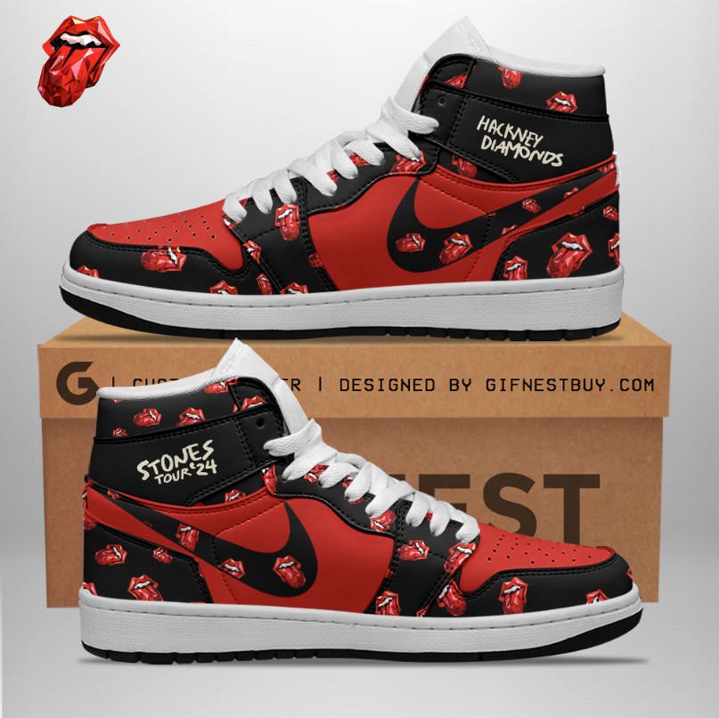 Ideafootwear The Rolling Stones AJ1 High Sneakers Shoes For Men And Women 2
