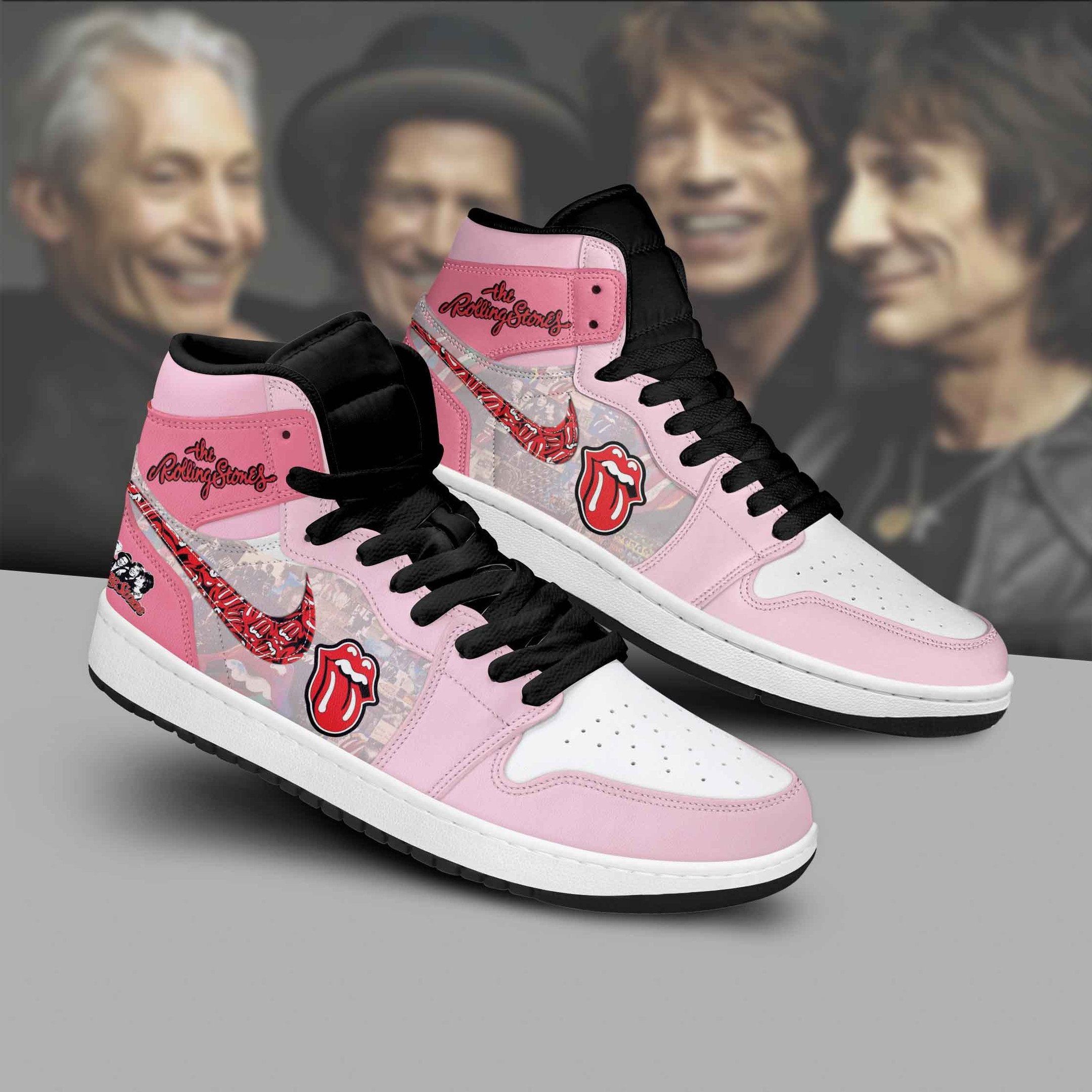 Ideafootwear The Rolling Stones AJ1 High Sneakers Shoes For Men And Women 11