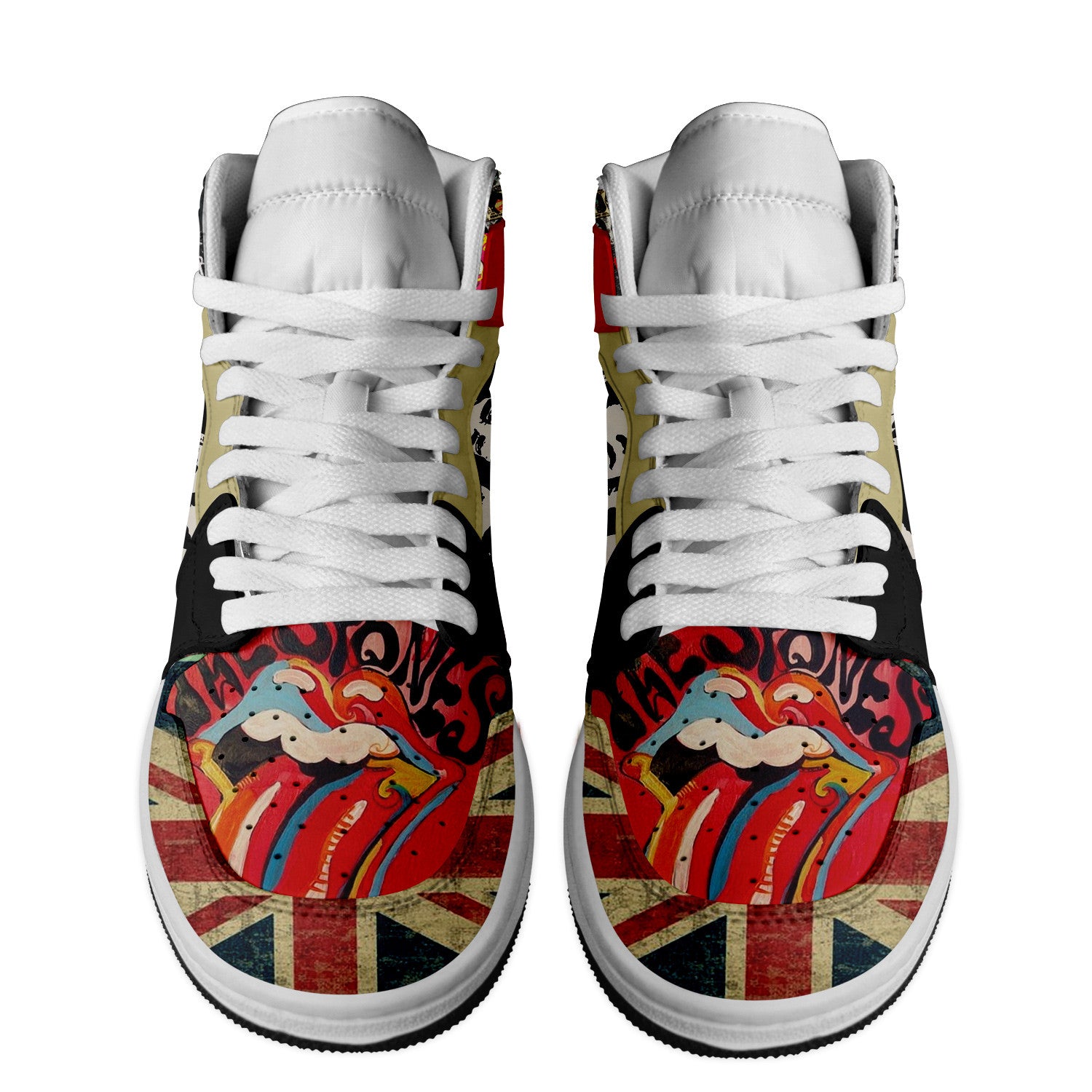 Ideafootwear The Rolling Stones AJ1 High Sneakers Shoes For Men And Women 13
