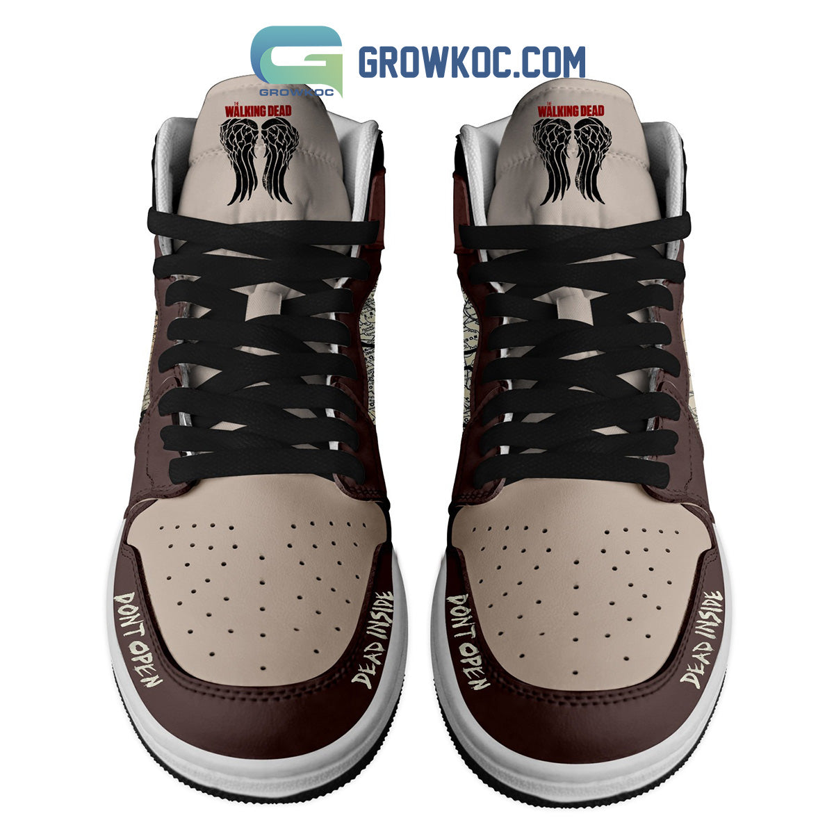 Ideafootwear The Walking Dead AJ1 High Sneakers Shoes For Men And Women 1