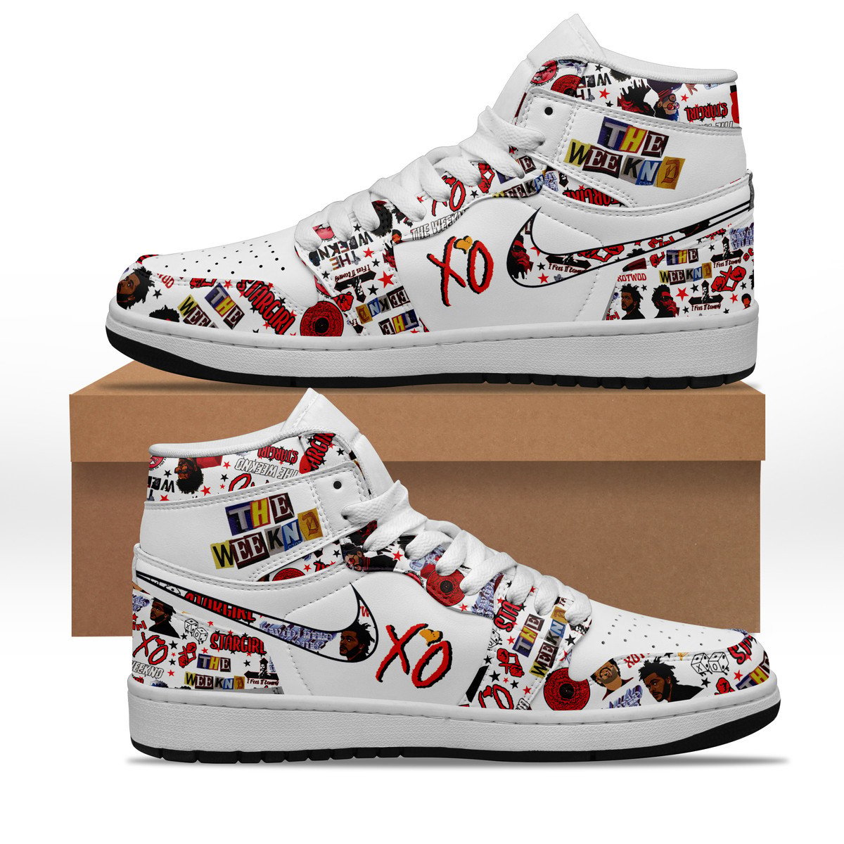 Ideafootwear The Weeknd AJ1 High Sneakers Shoes For Men And Women 3