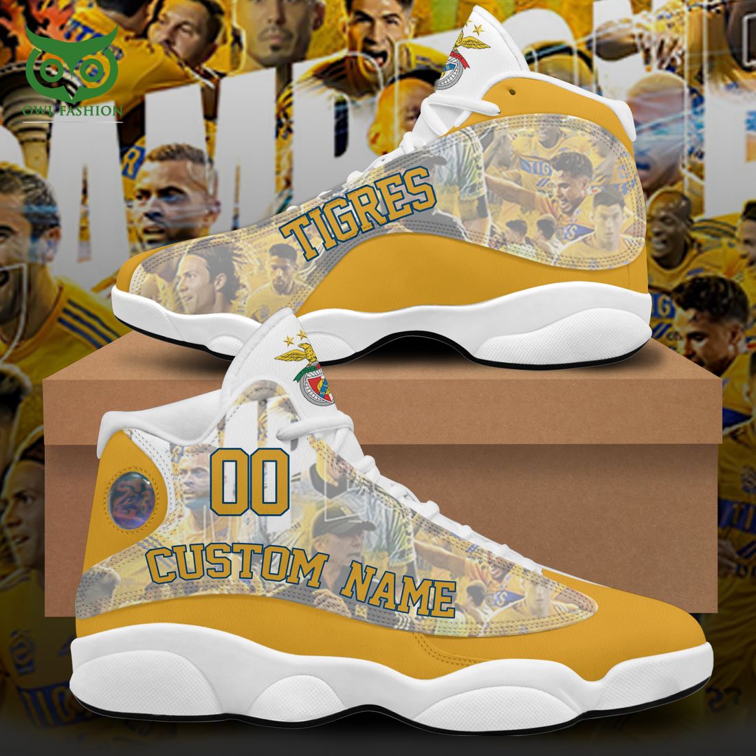 Ideafootwear Tigres UANL AJ13 Sneakers Shoes For Men And Women 1