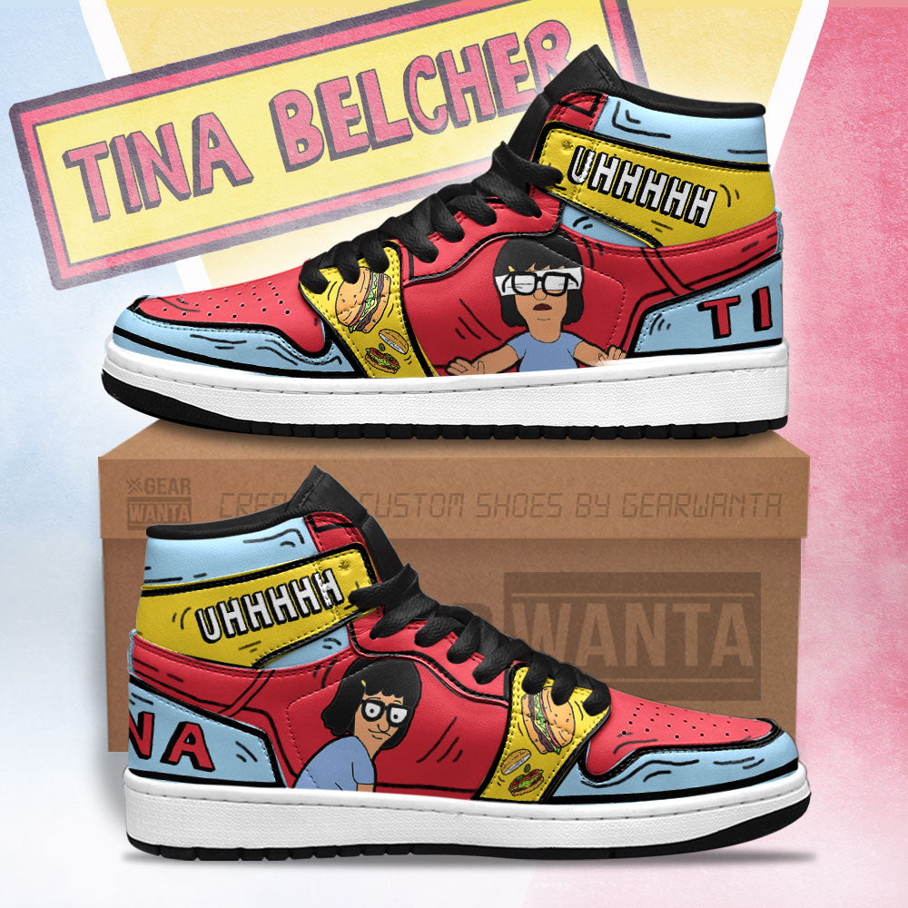 Ideafootwear Tina Bob's Burger AJ1 High Sneakers Shoes For Men And Women 1